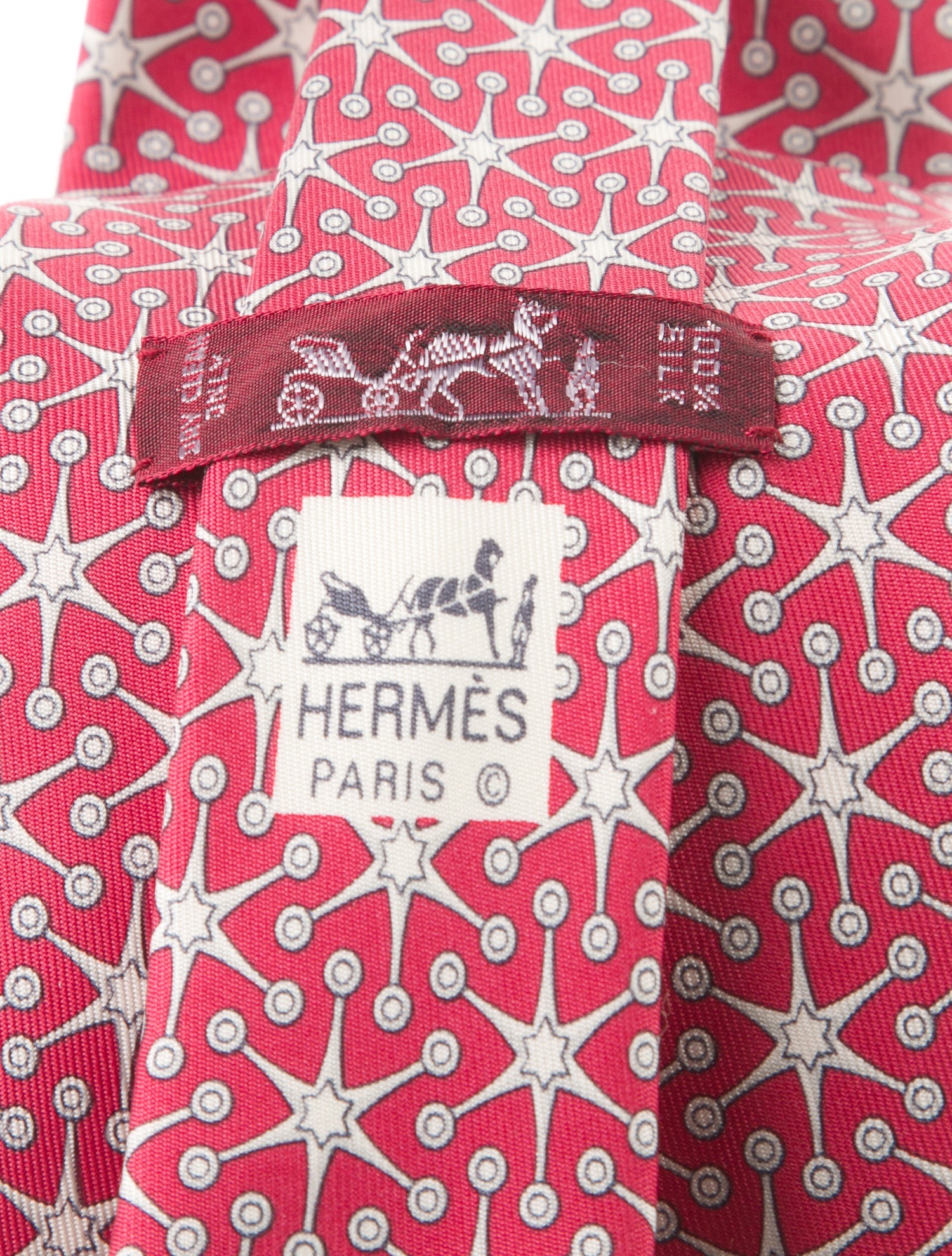 Hermès Silk Printed Tie