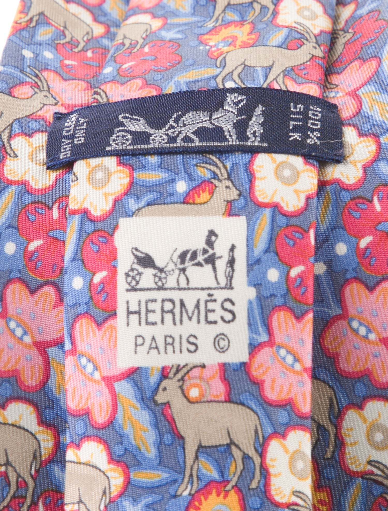 Hermès Silk Printed Tie