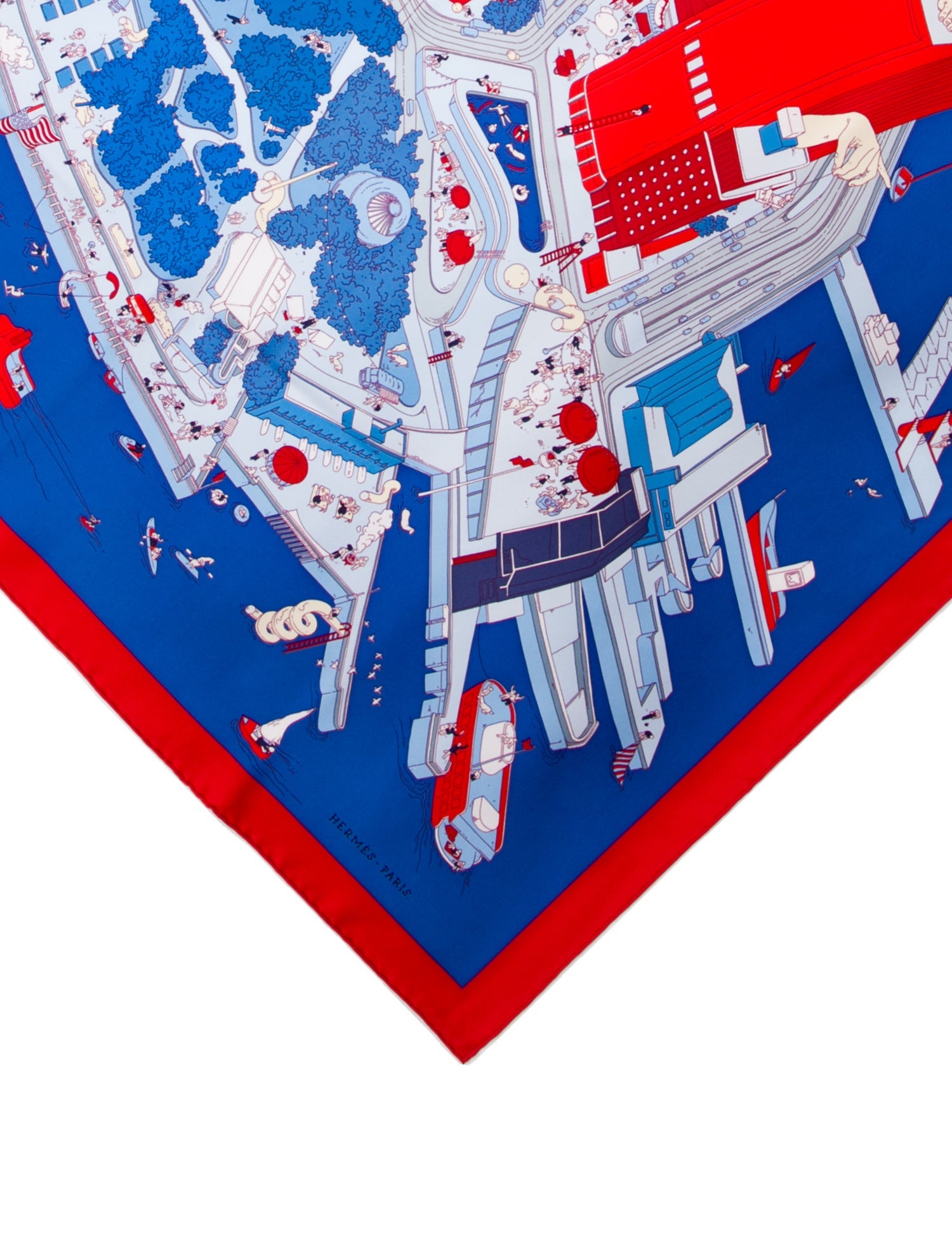 Hermès The Battery New York Silk Scarf