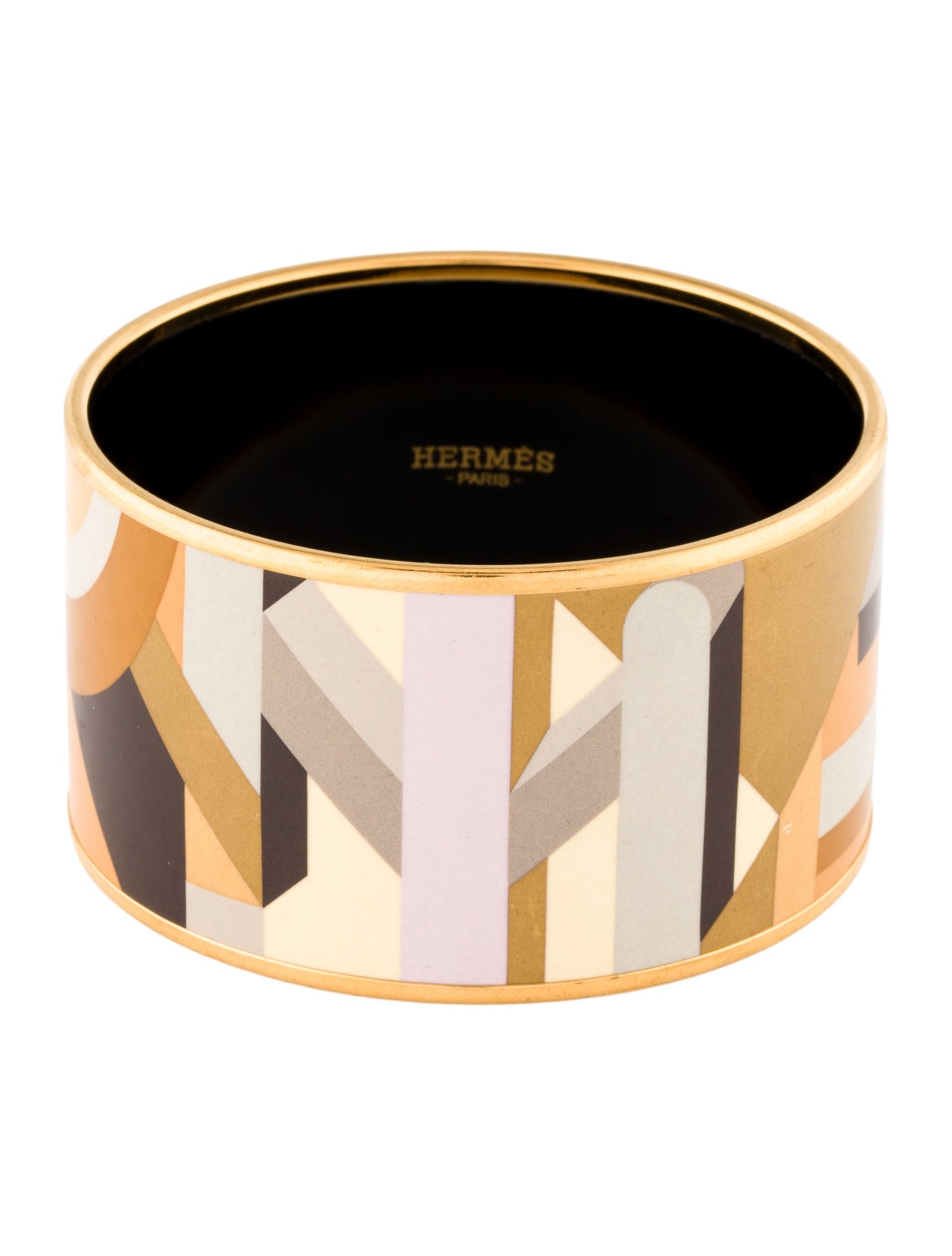 Hermès Enamel Extra Wide Bangle Bracelet