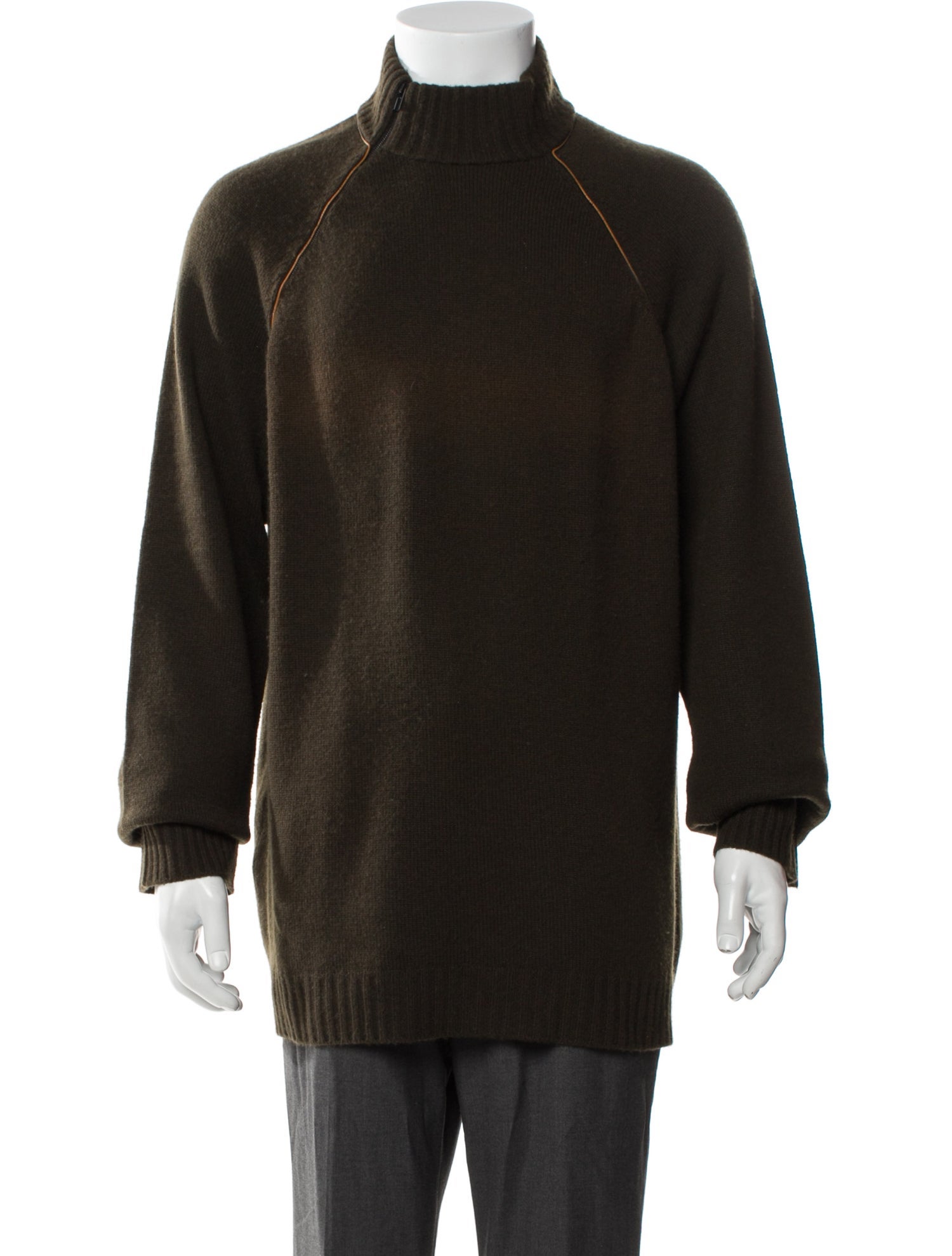 Hermès Cashmere Mock Neck Polo Sweater