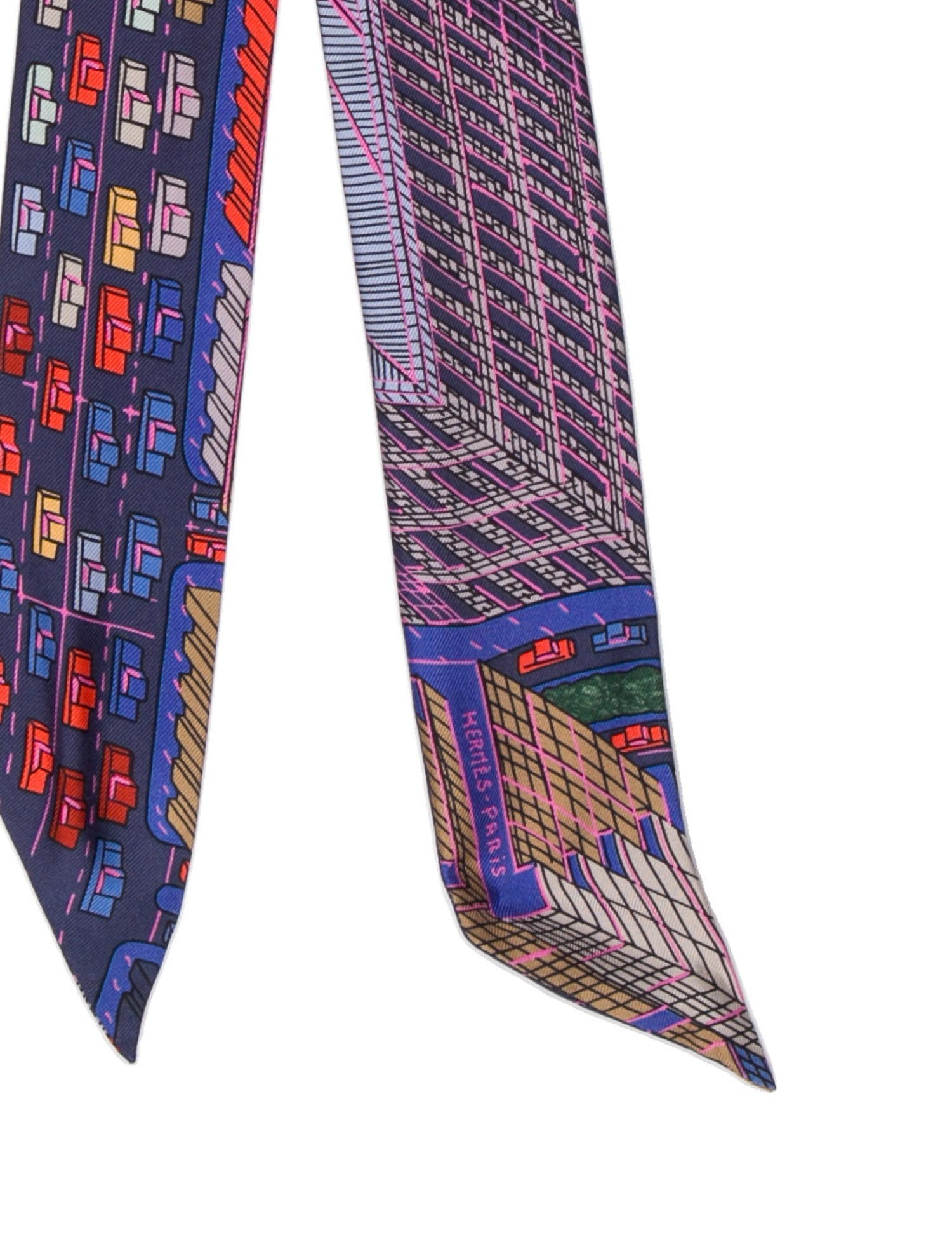 Hermès Pantin City Silk Twilly Scarf