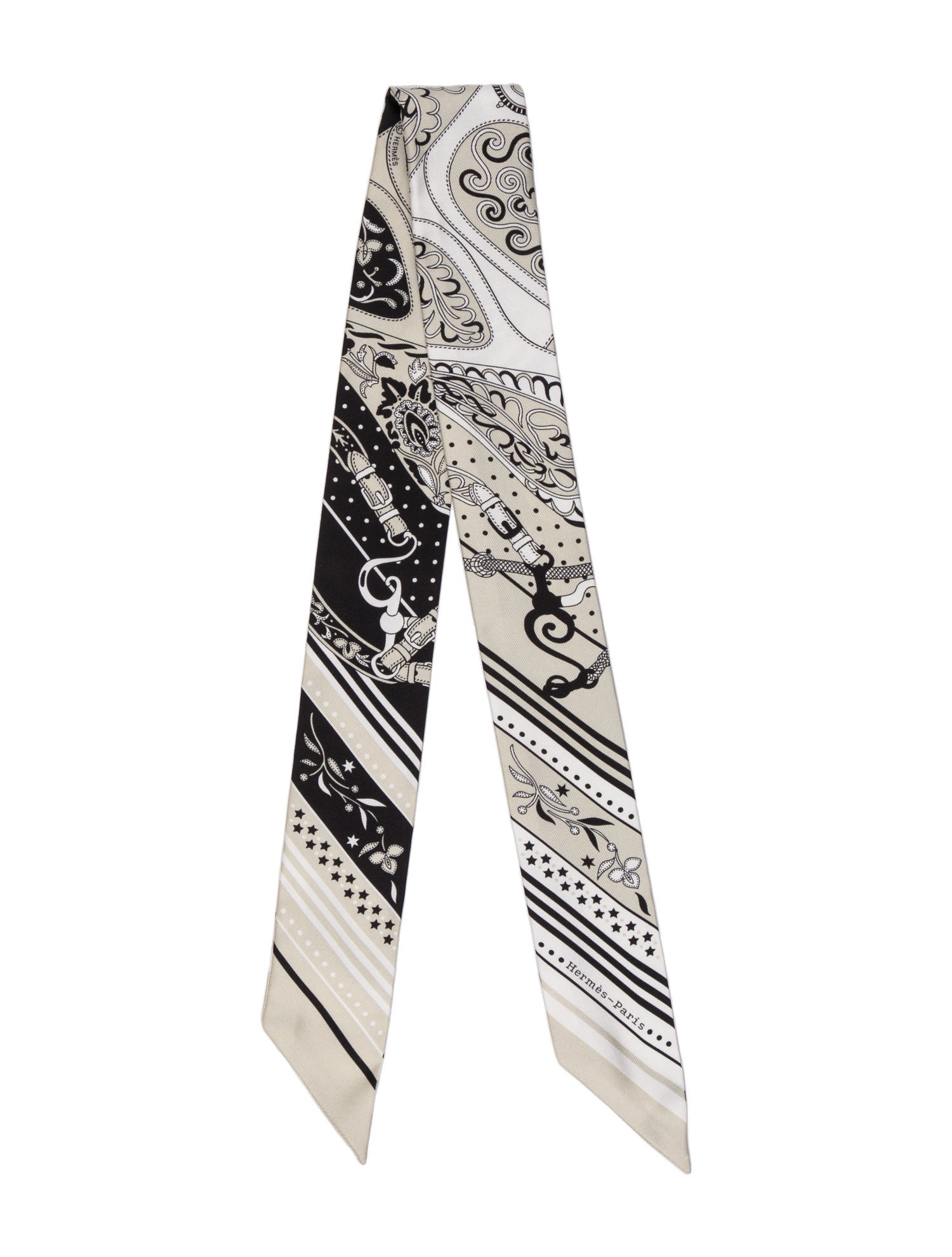 Hermès Festival des Amazones Bandana Silk Twilly Scarf