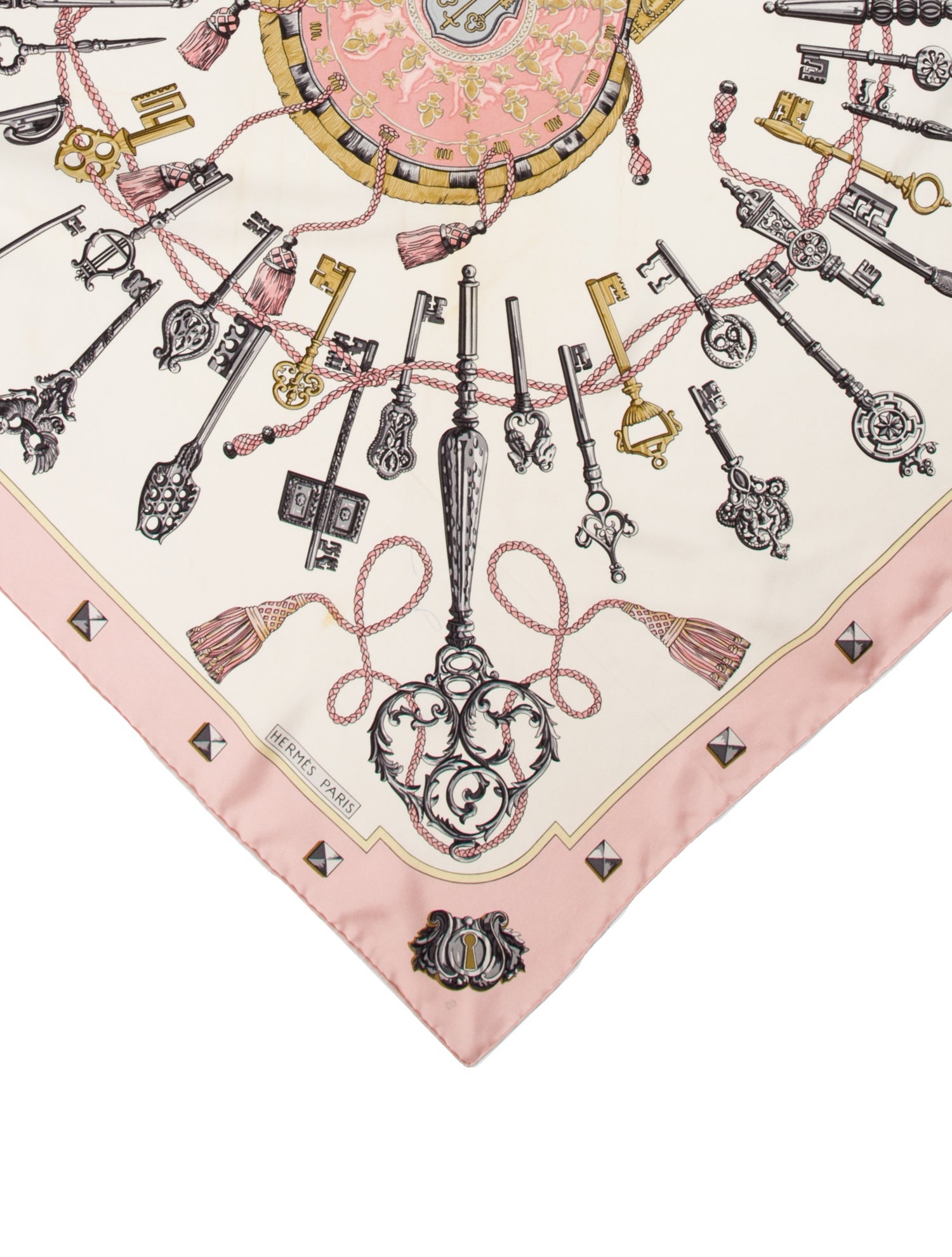Hermès Les Clés Silk Scarf