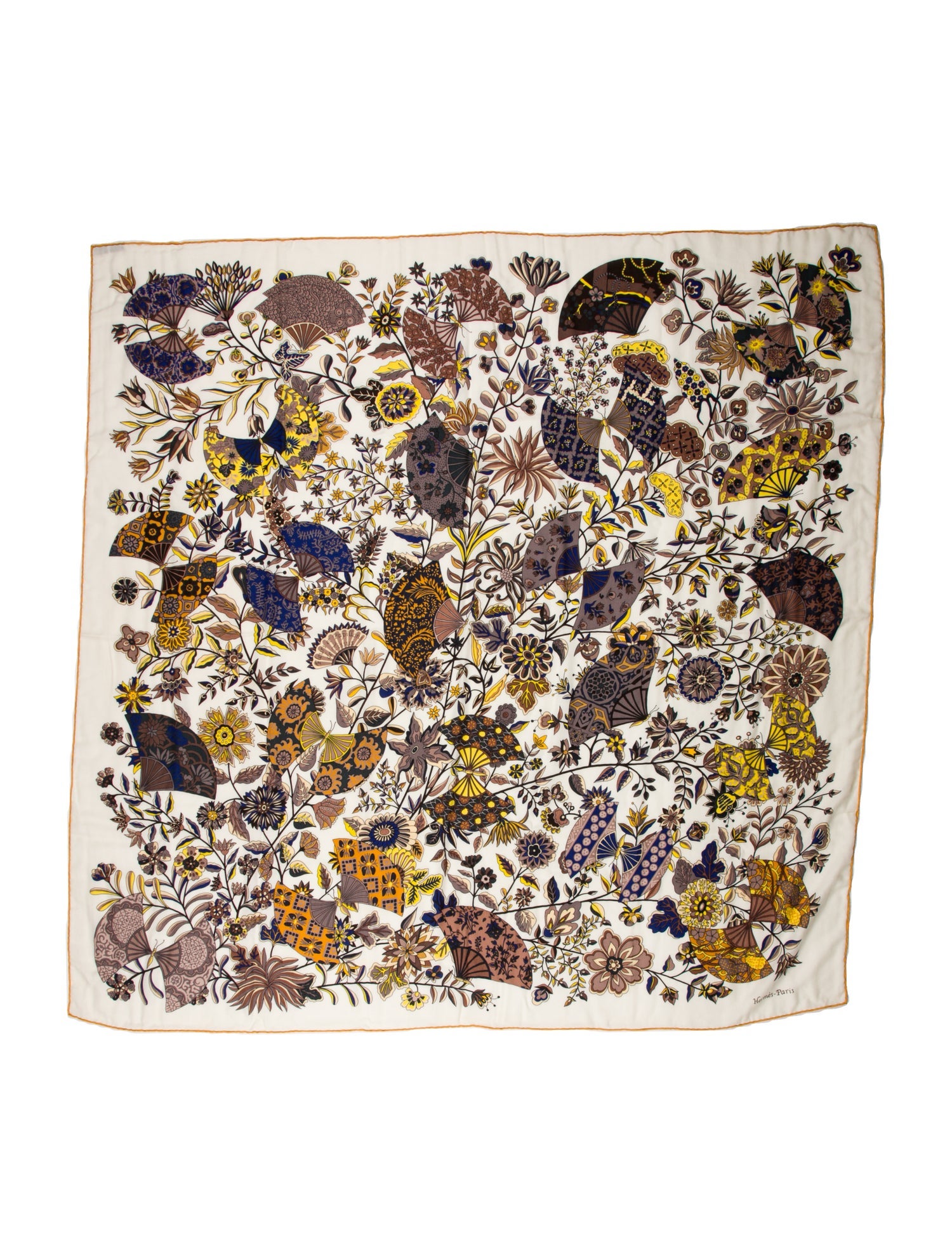 Hermès Fleurs et Papillons de Tissus Cashmere Shawl