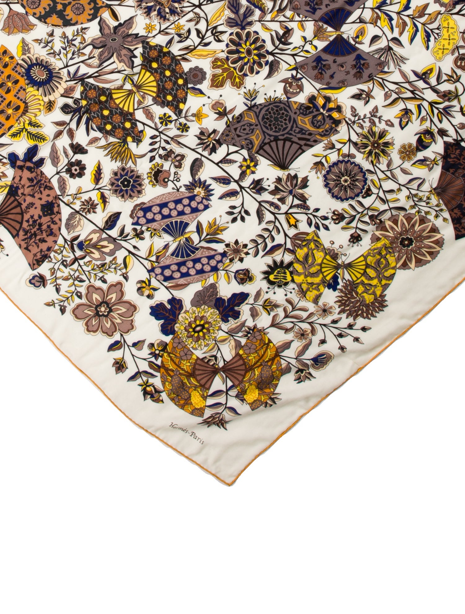 Hermès Fleurs et Papillons de Tissus Cashmere Shawl