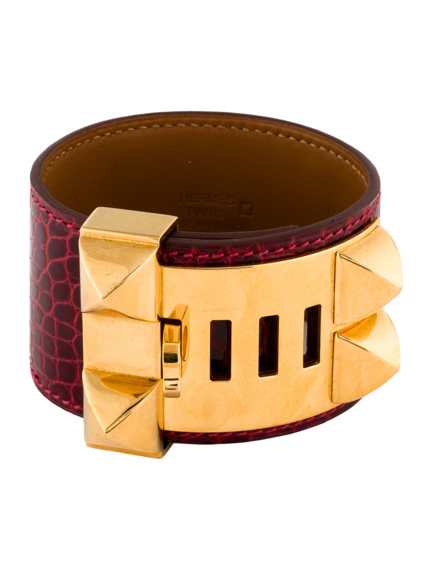 Hermès Alligator Leather Collier De Chien Bracelet