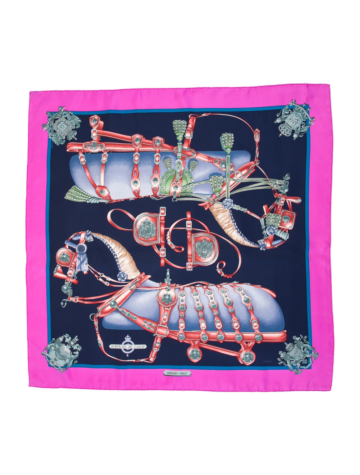 Hermès Harnais de Cour Silk Scarf