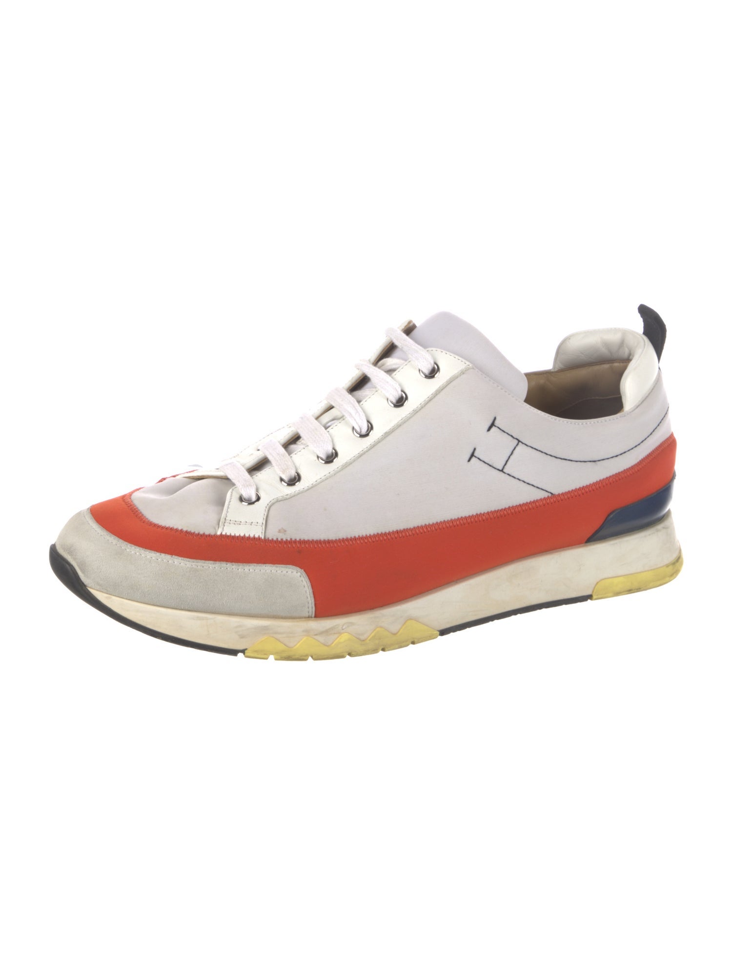Hermès Neoprene Colorblock Pattern Sneakers