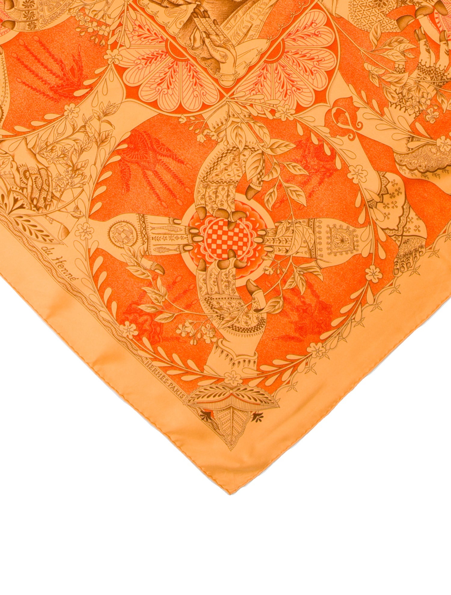 Hermès Les Chants du Henné Silk Scarf
