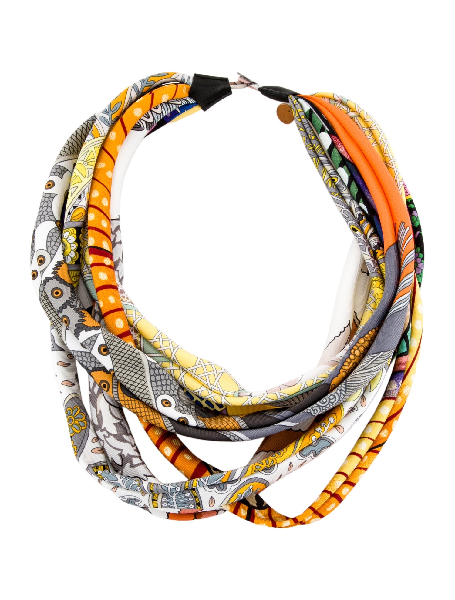 Hermès Petit H Silk Flowing Multistrand Necklace
