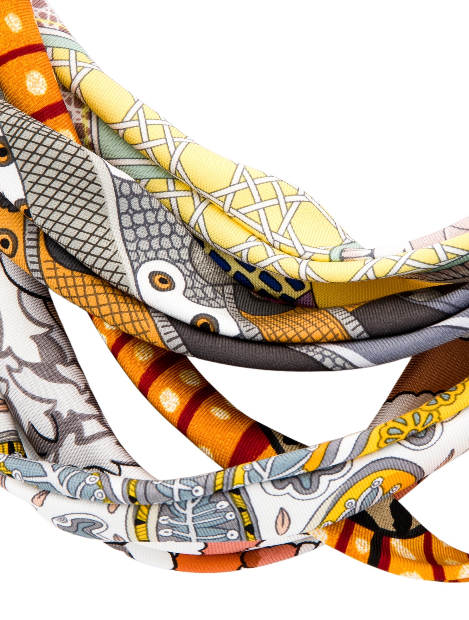 Hermès Petit H Silk Flowing Multistrand Necklace