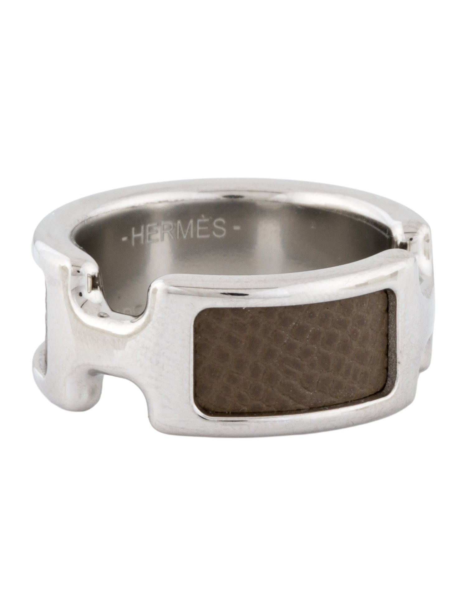 Hermès Leather Olympe Band Ring