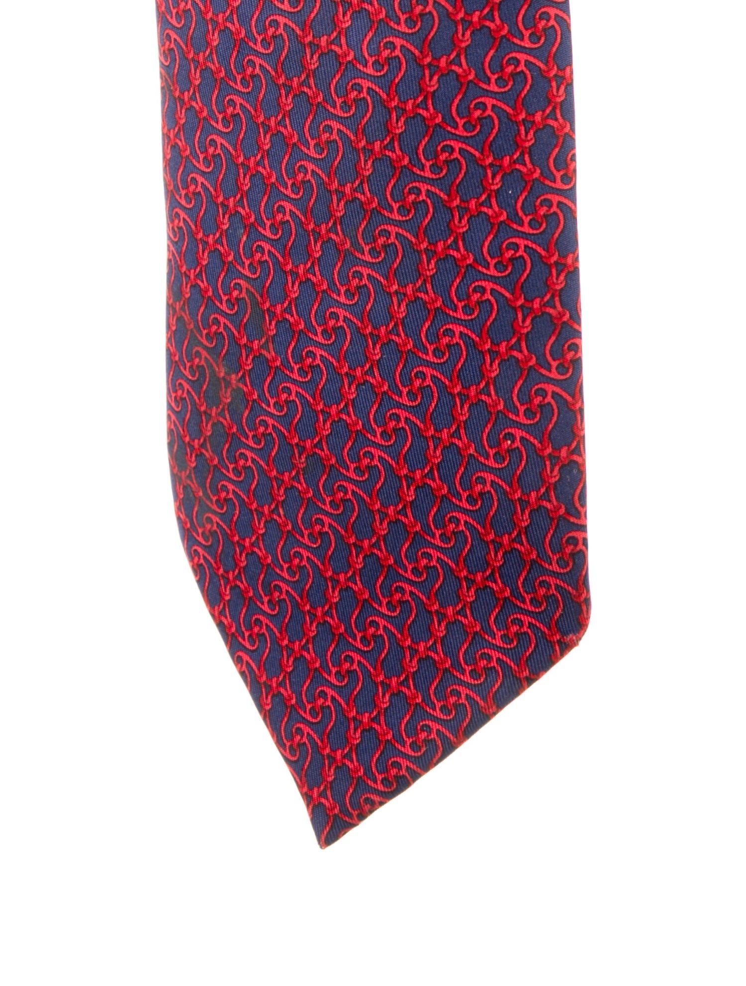 Hermès Pattern Print Silk Tie