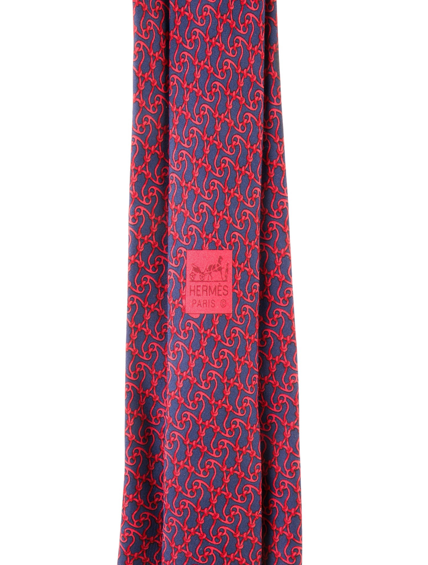 Hermès Pattern Print Silk Tie