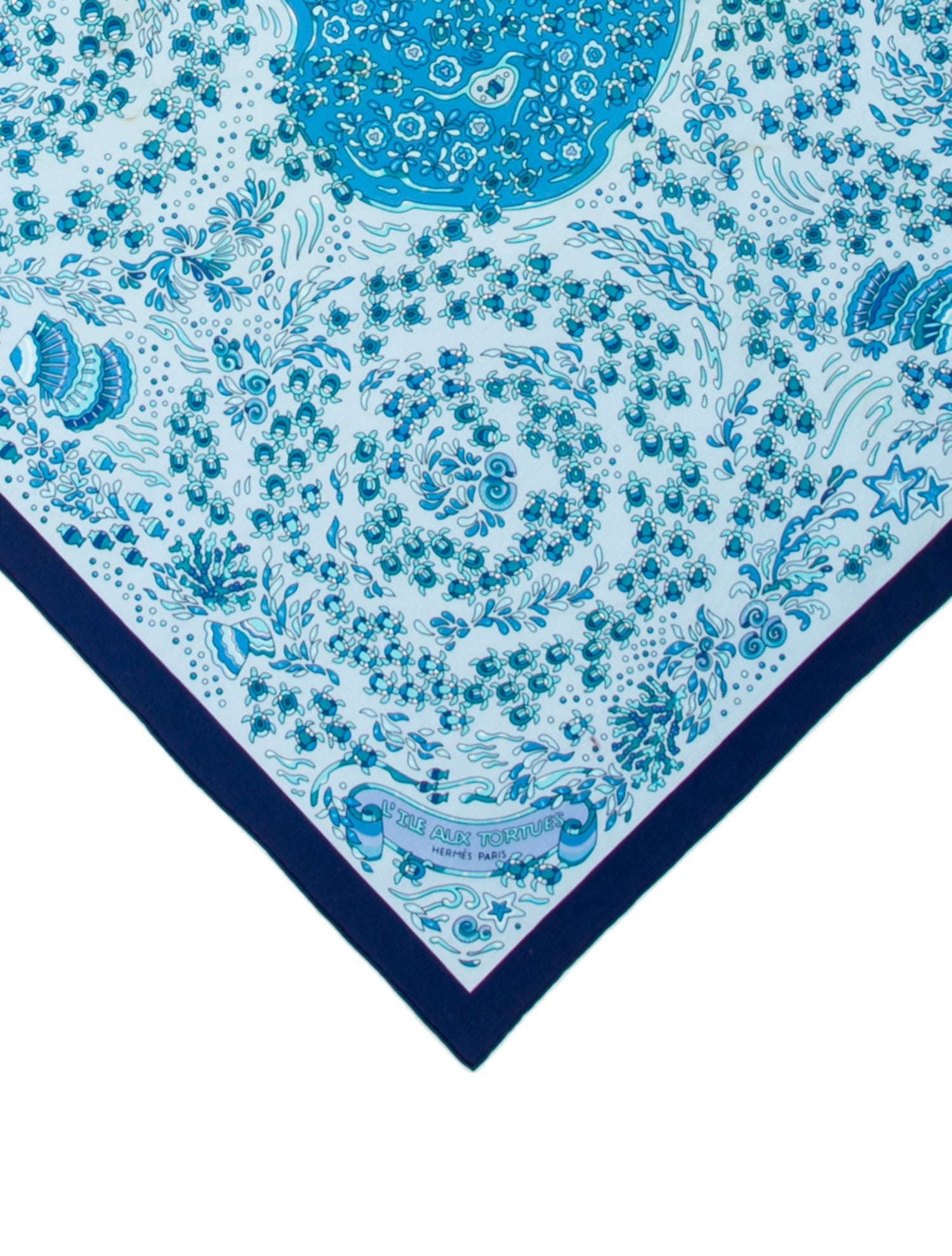 Hermès L'Ile aux Tortues Silk Scarf