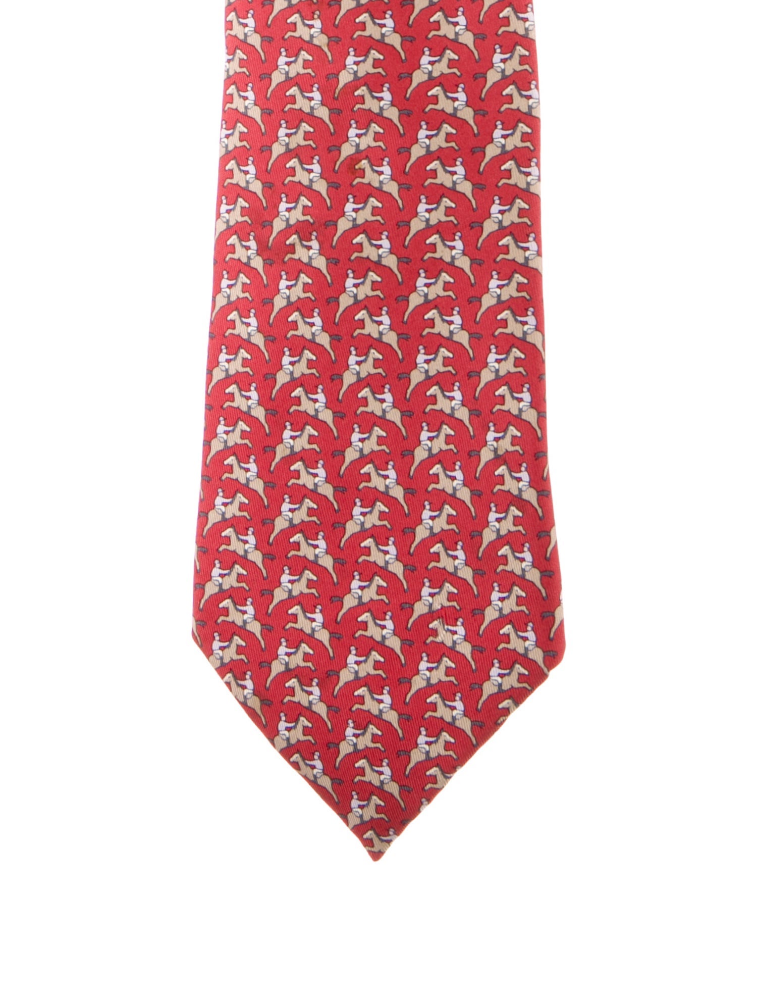 Hermès Pattern Print Silk Tie