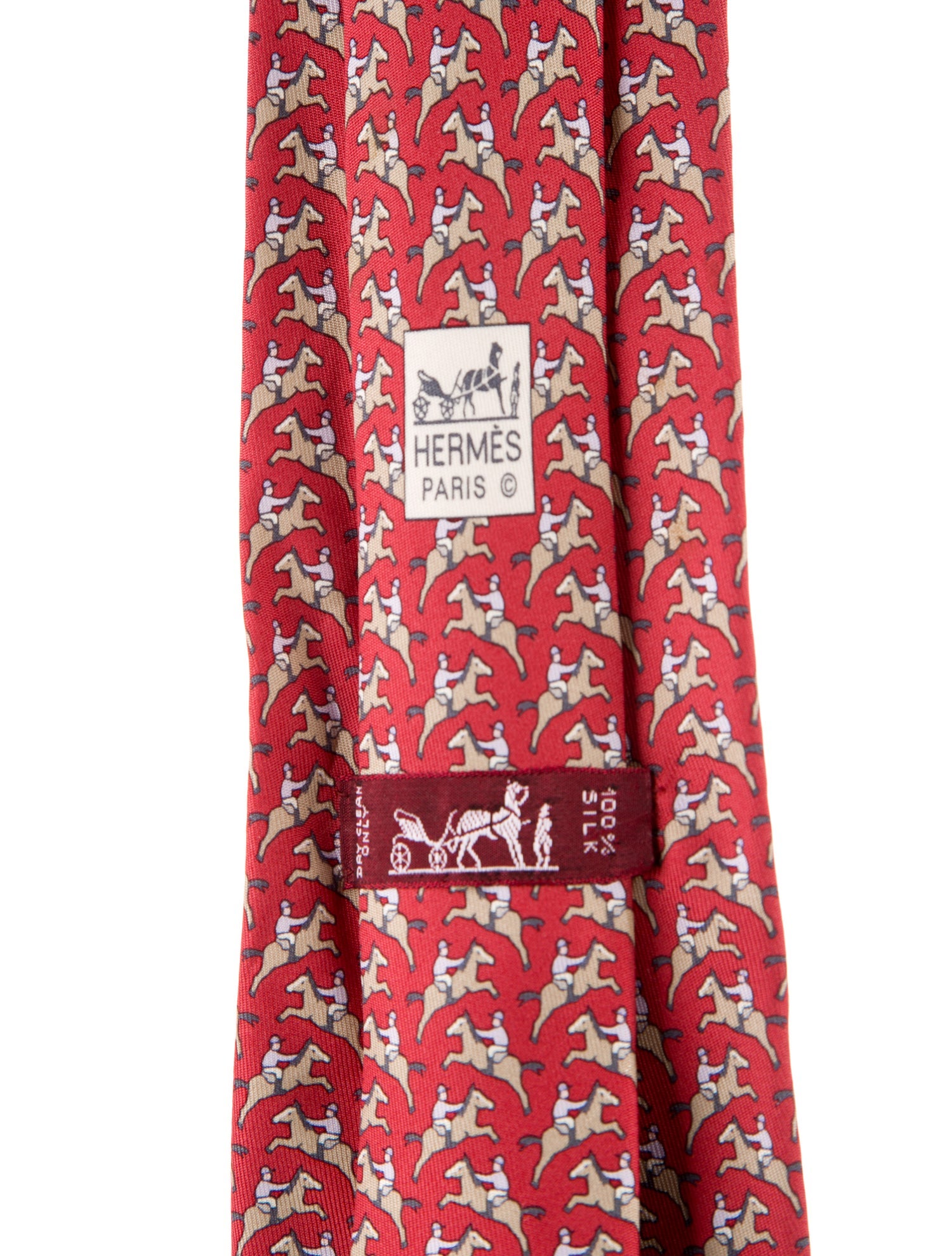 Hermès Pattern Print Silk Tie