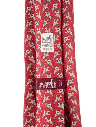 Hermès Pattern Print Silk Tie