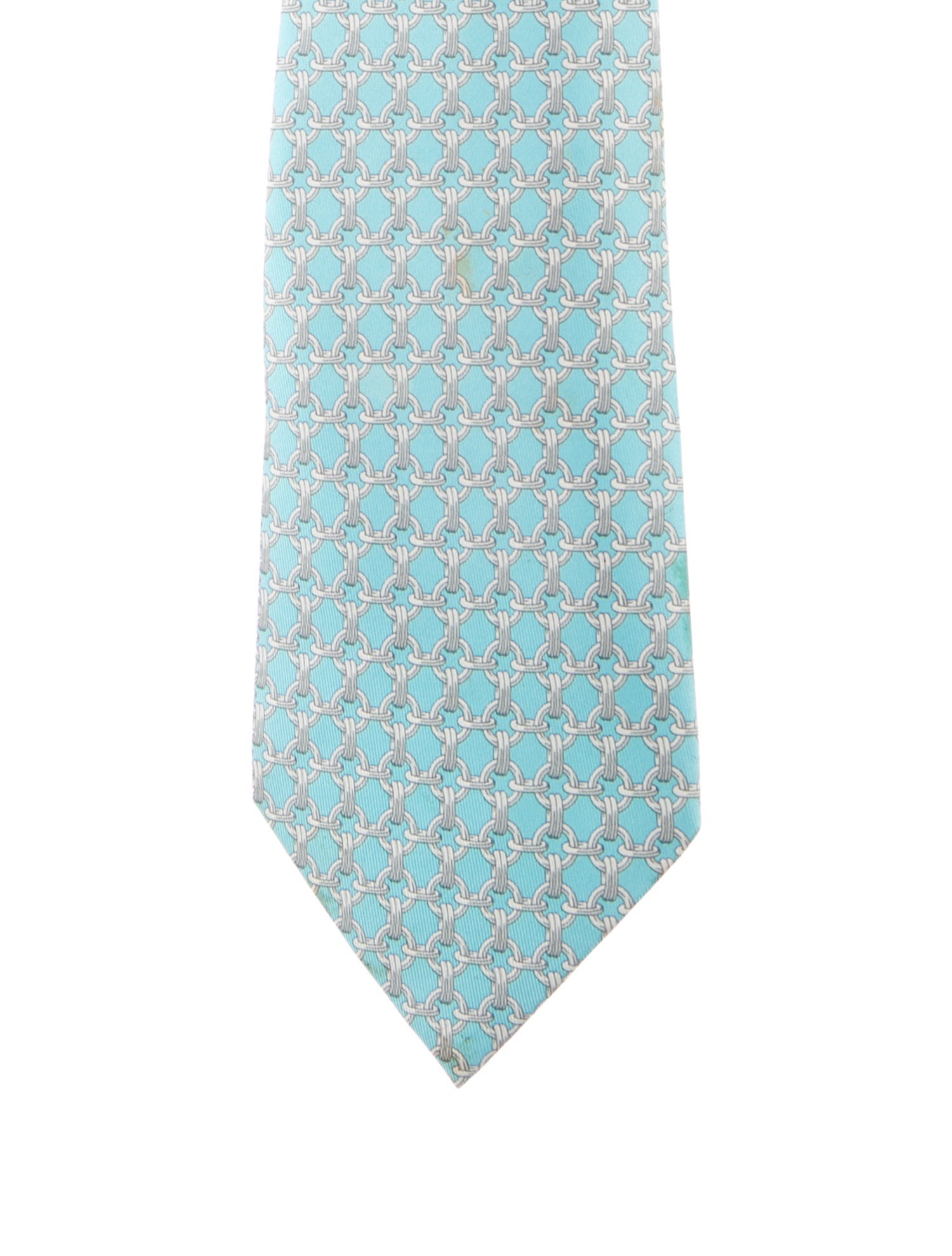 Hermès Pattern Print Silk Tie