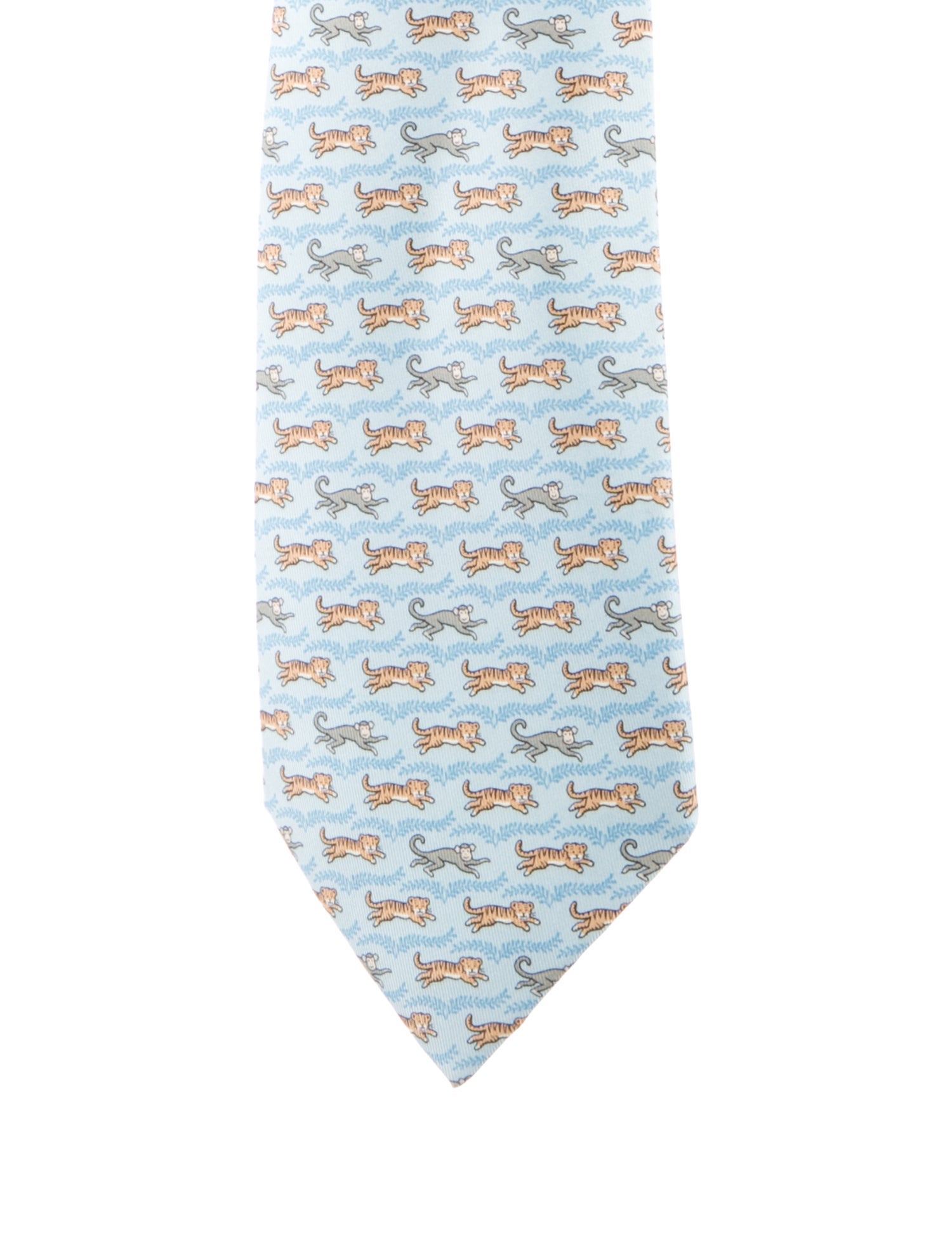 Hermès Pattern Print Silk Tie