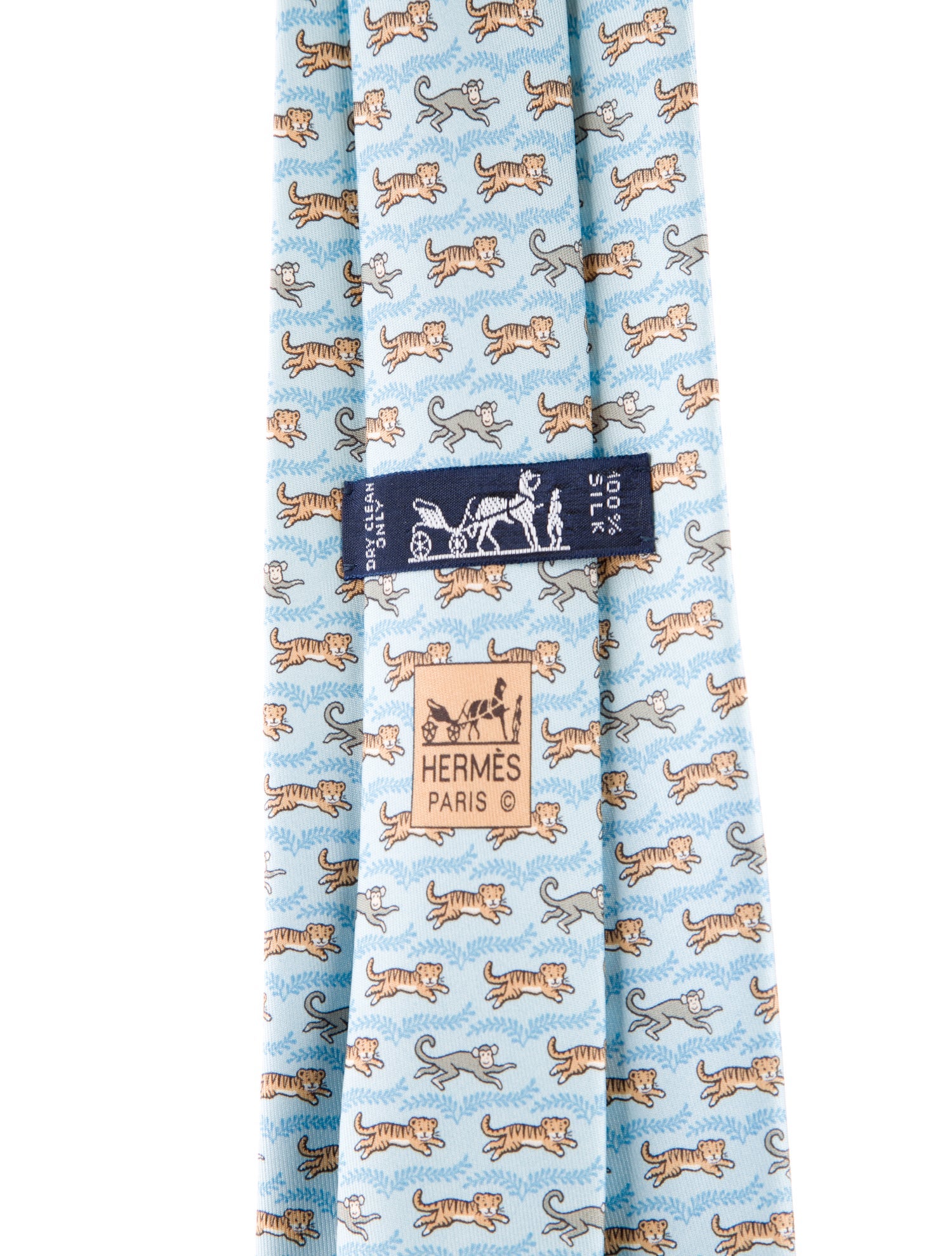 Hermès Pattern Print Silk Tie