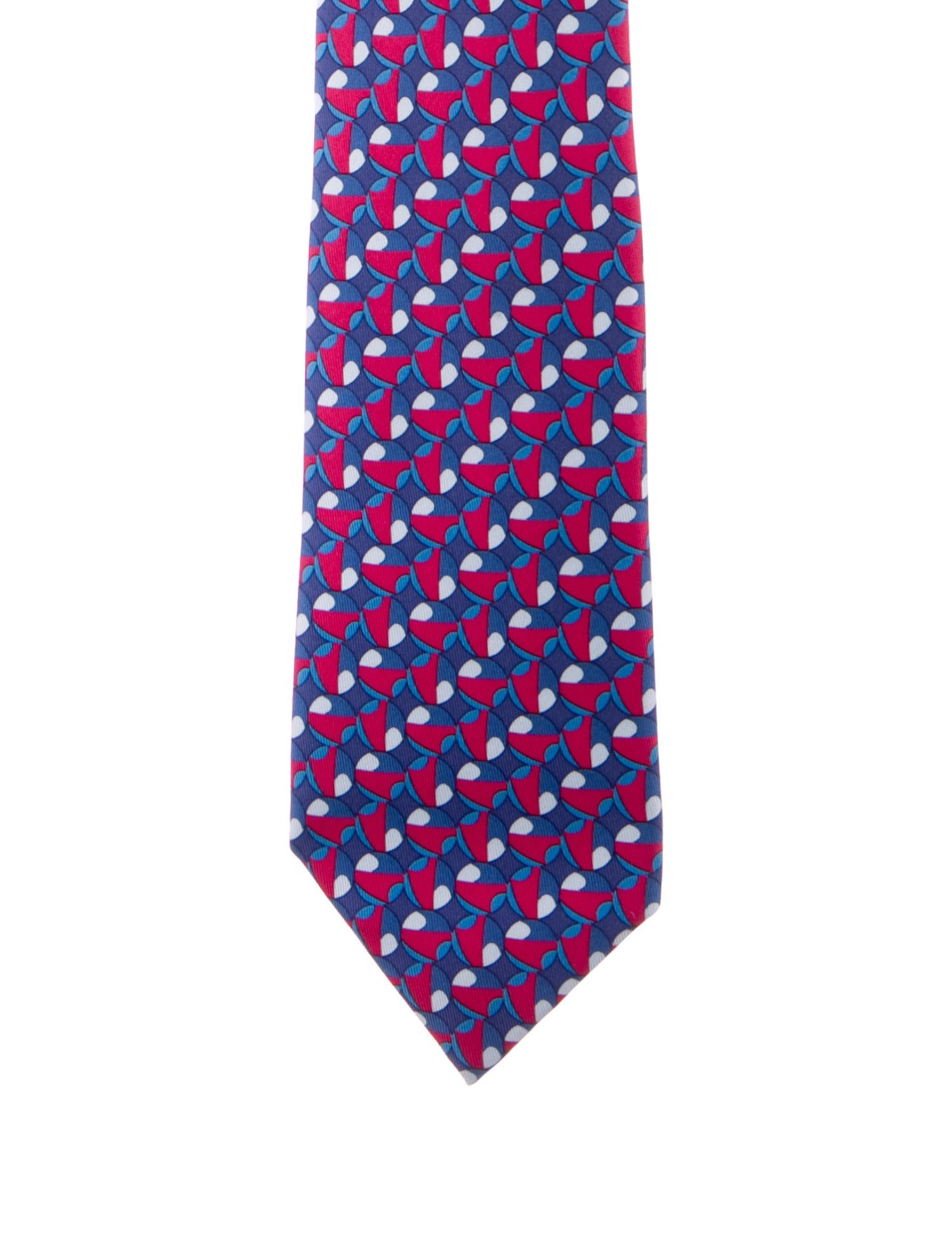 Hermès Pattern Print Silk Tie