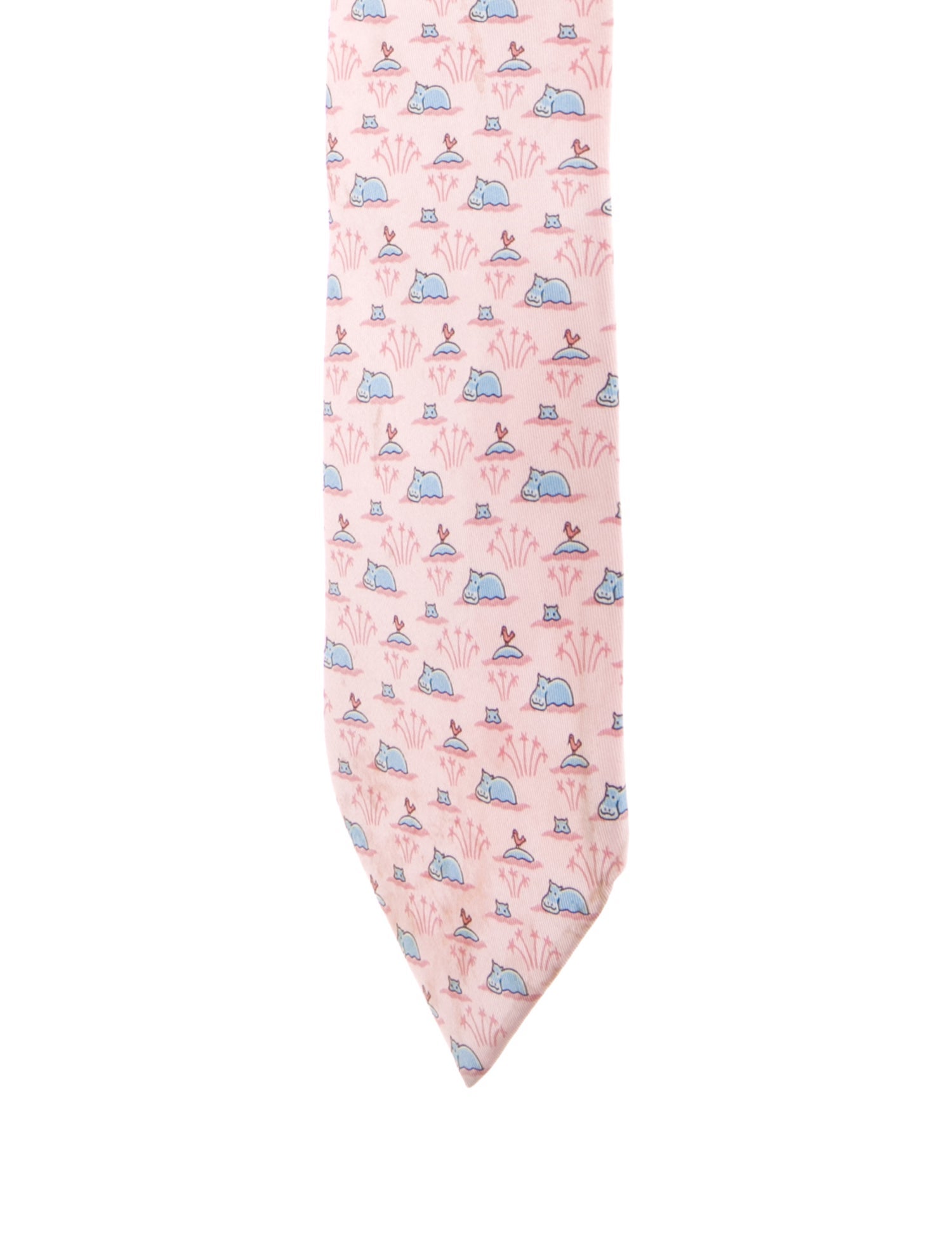 Hermès Pattern Print Silk Tie