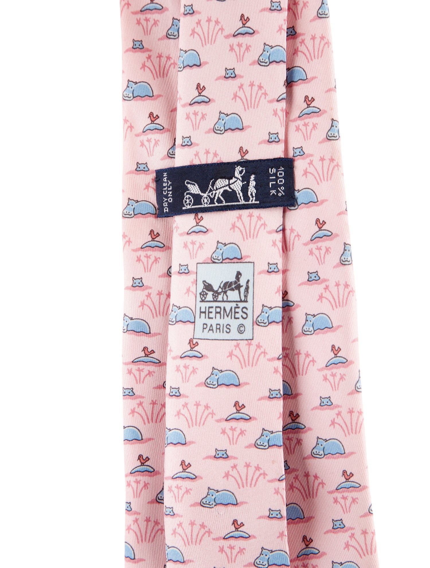 Hermès Pattern Print Silk Tie