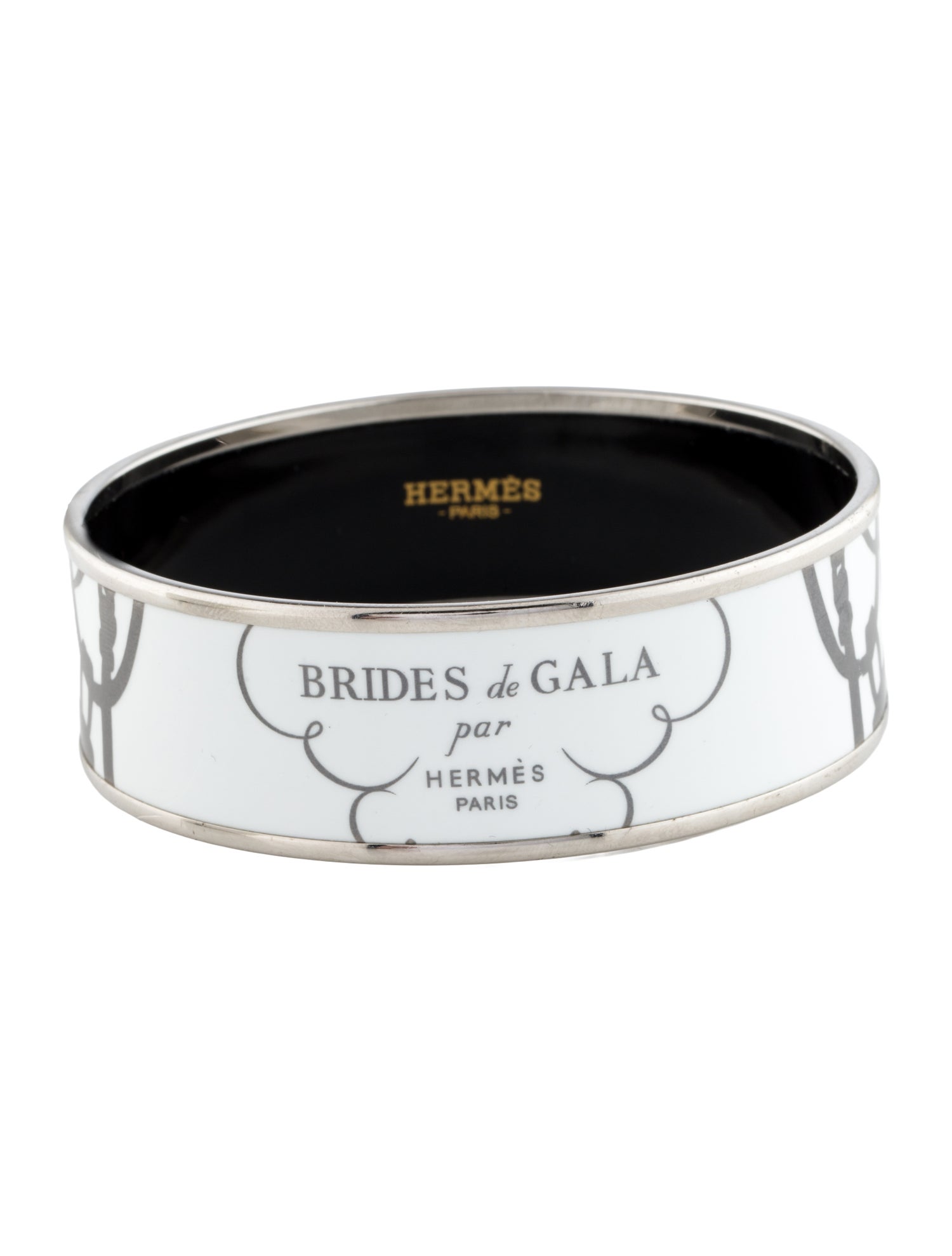 Hermès Brides de Gala Wide Enamel Bangle Bracelet