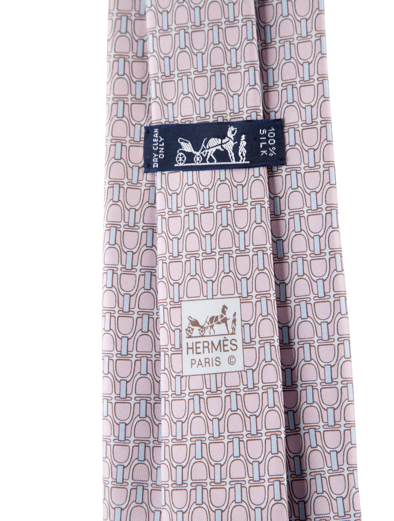 Hermès Pattern Print Silk Tie