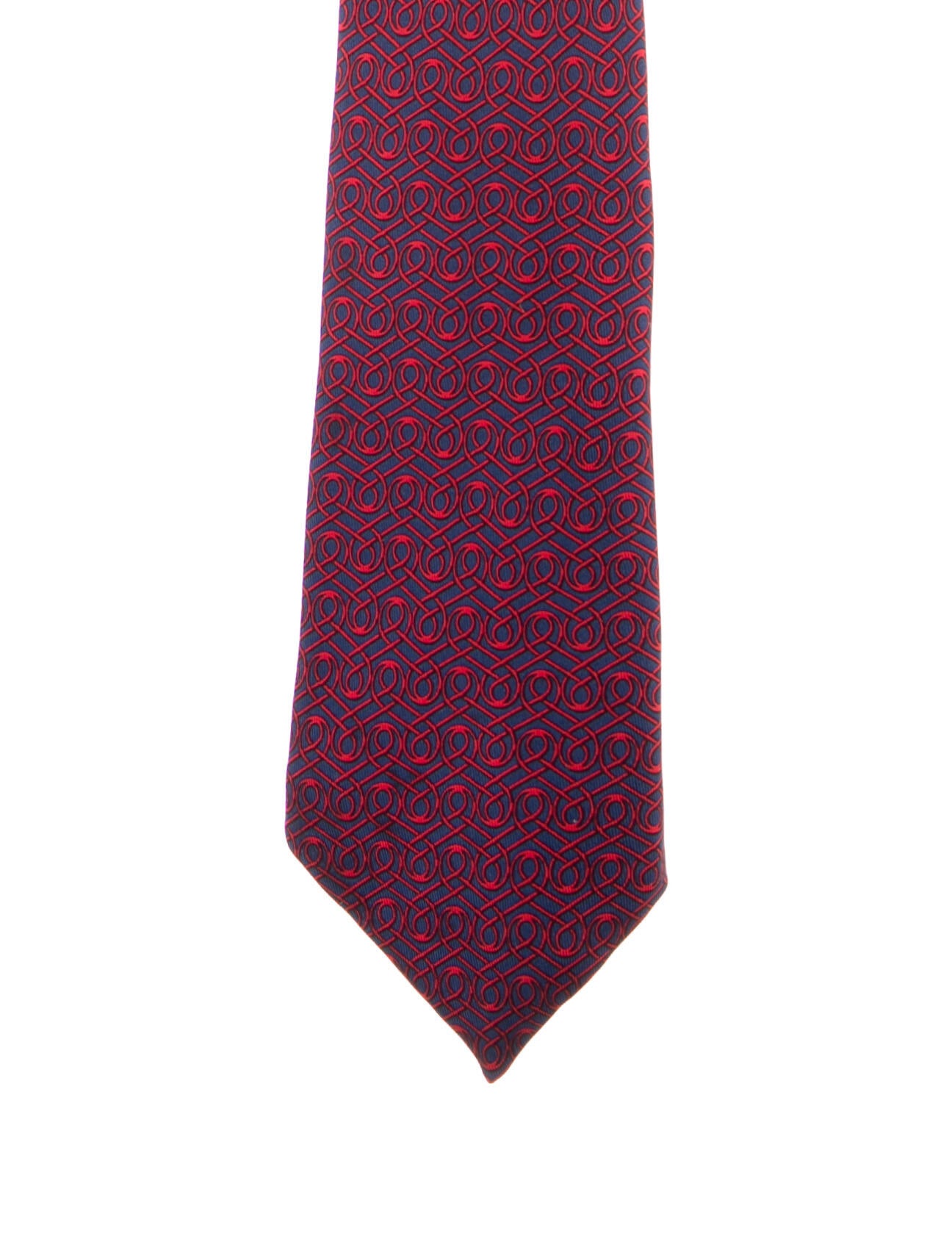 Hermès Pattern Print Silk Tie