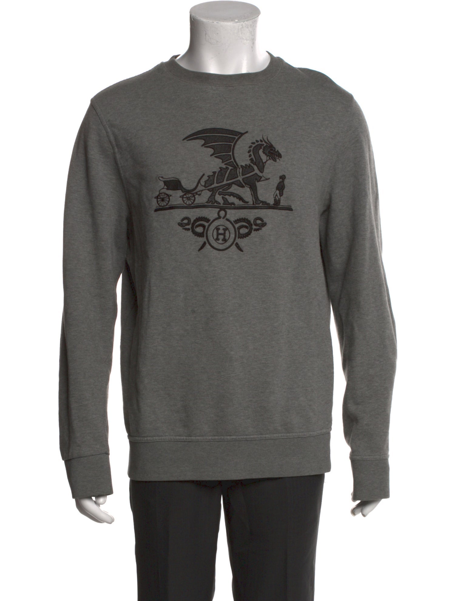 Hermès Graphic Print Crew Neck Pullover