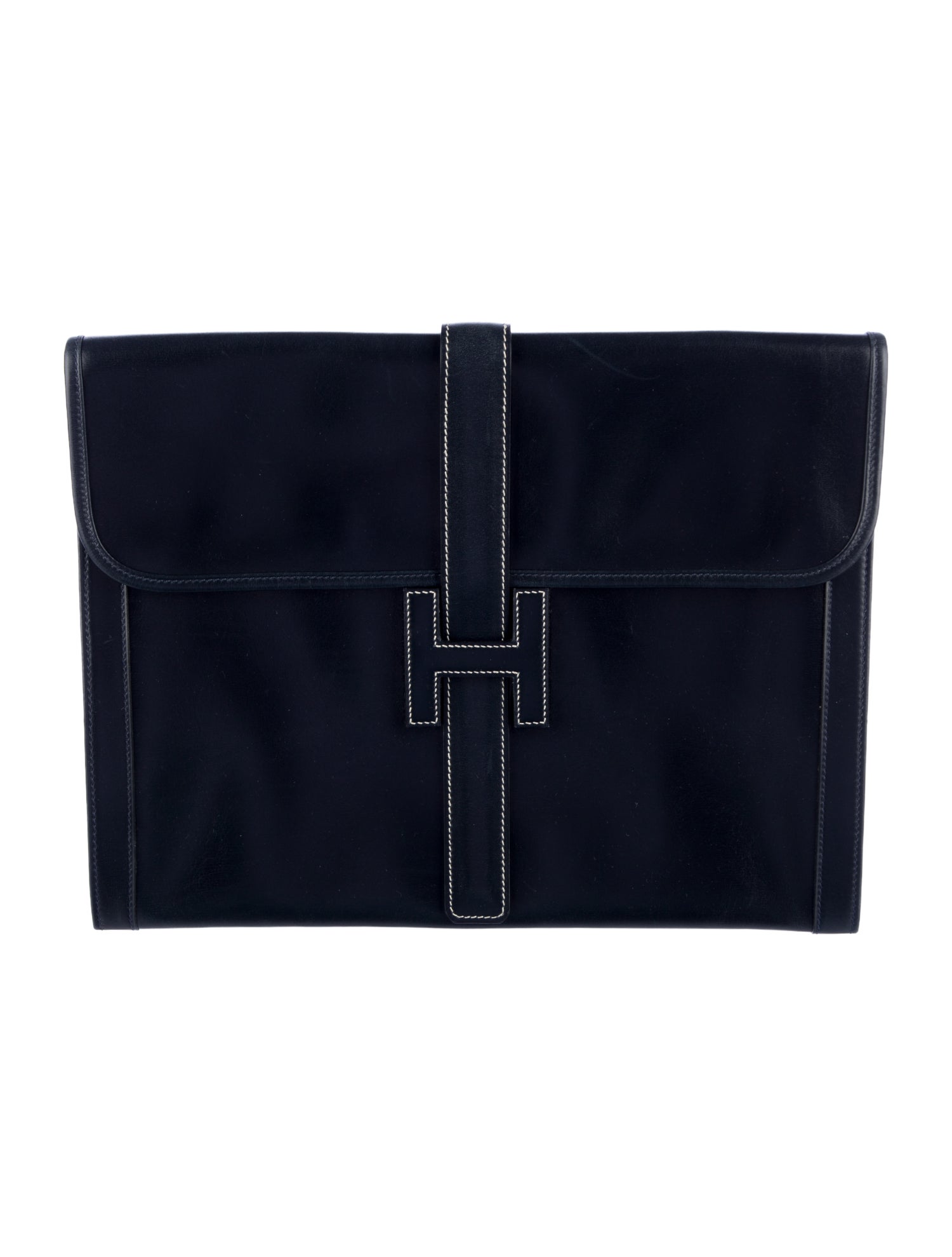 Hermès Box Jige 34 Leather Clutch