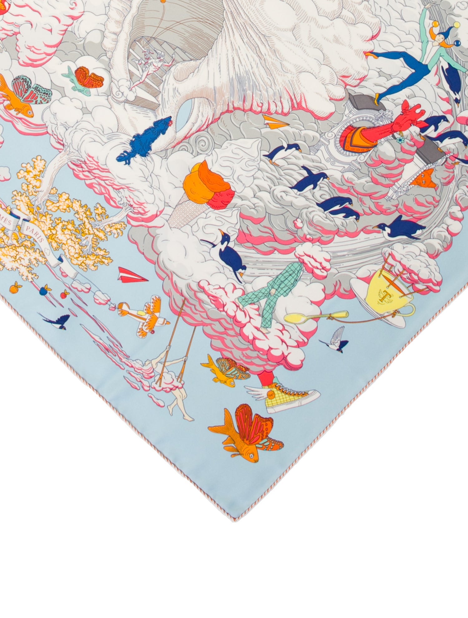 Hermès Sur Mon Nuage Silk Scarf