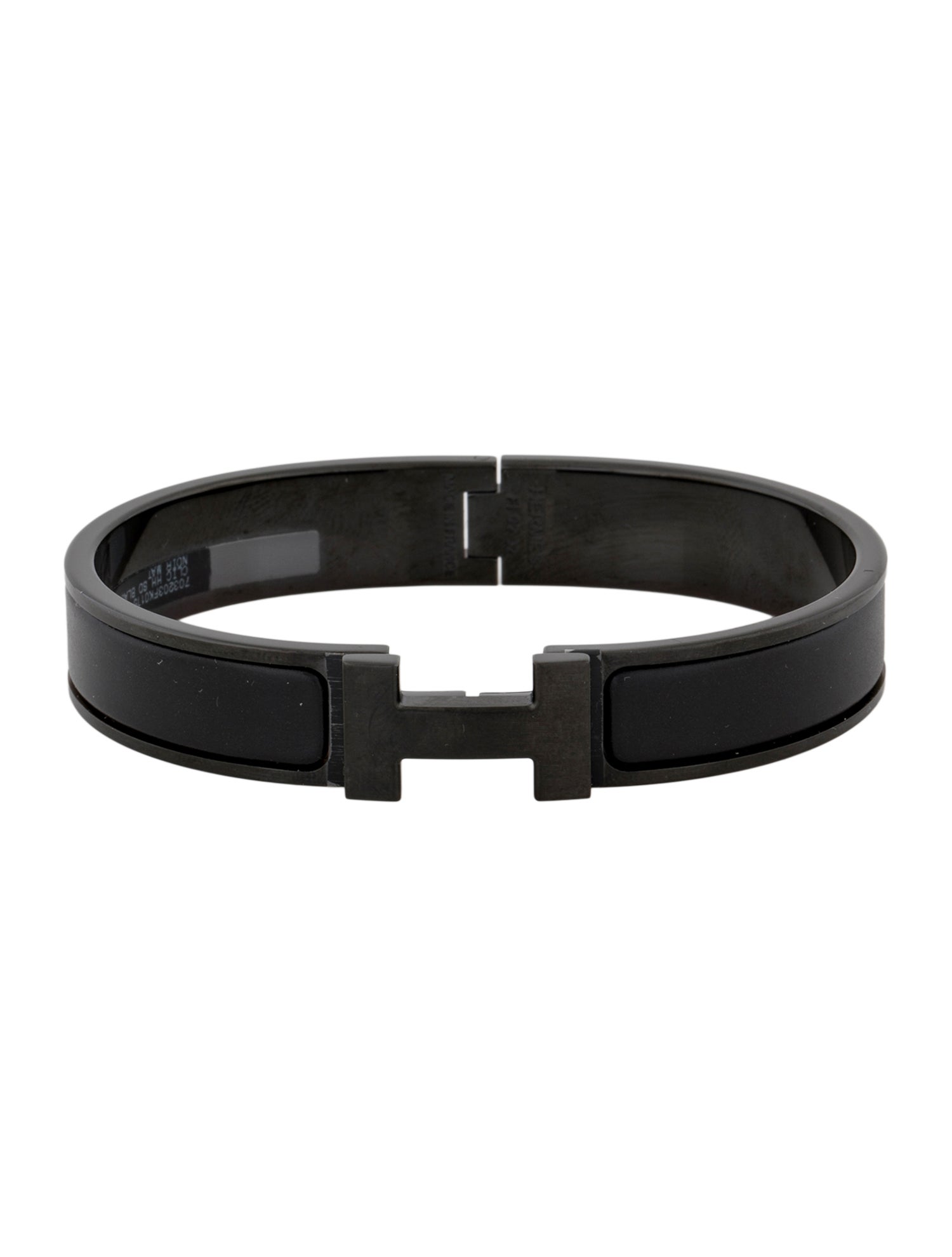 Hermès Clic HH So Black Bangle Bracelet