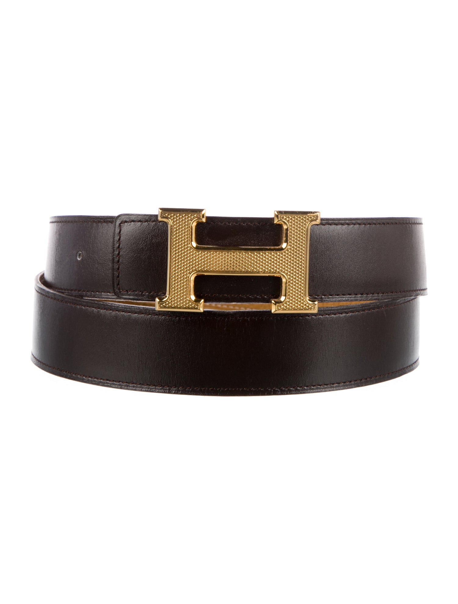 Hermès Reversible 32 mm H Guilloché Belt Kit