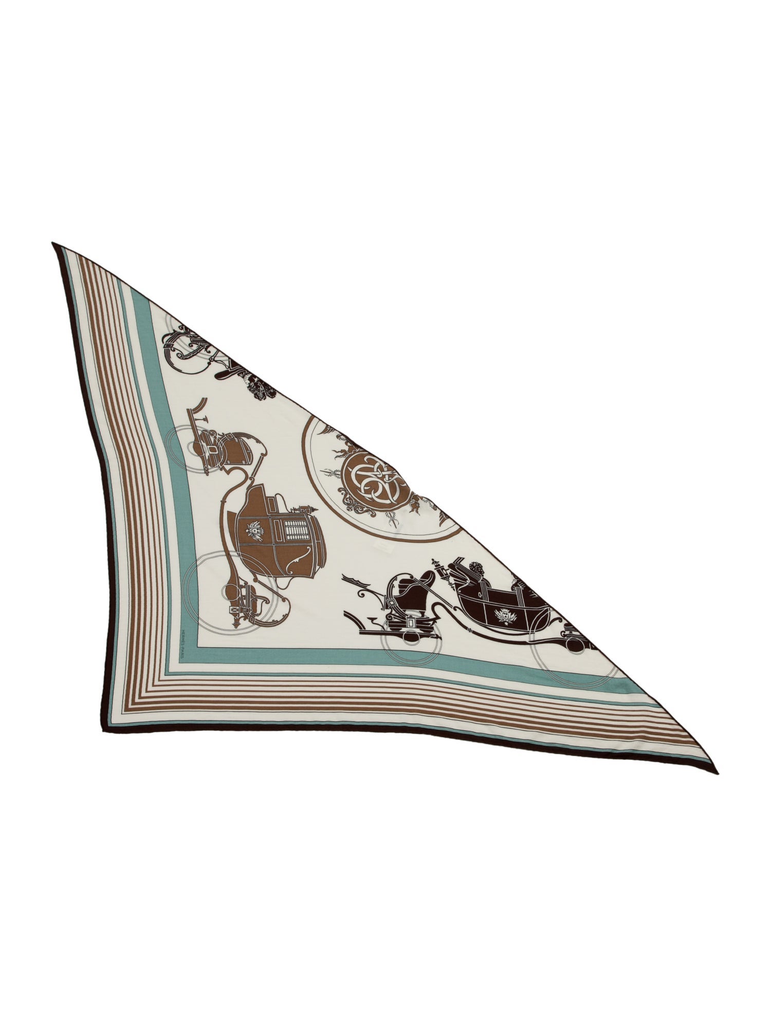 Hermès Ex-Libris Giant Triangle Scarf