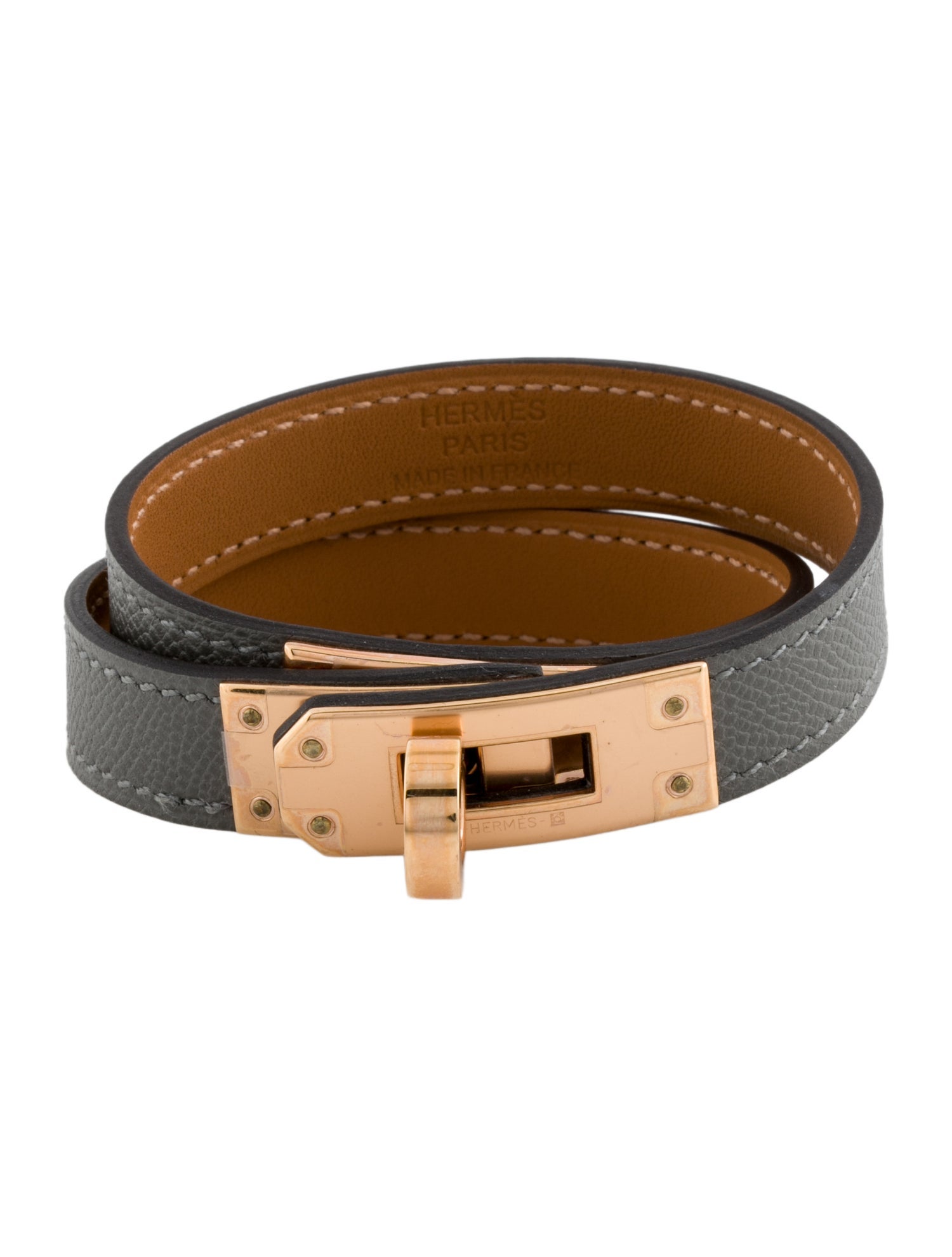 Hermès Leather Kelly Double Tour Wrap Bracelet