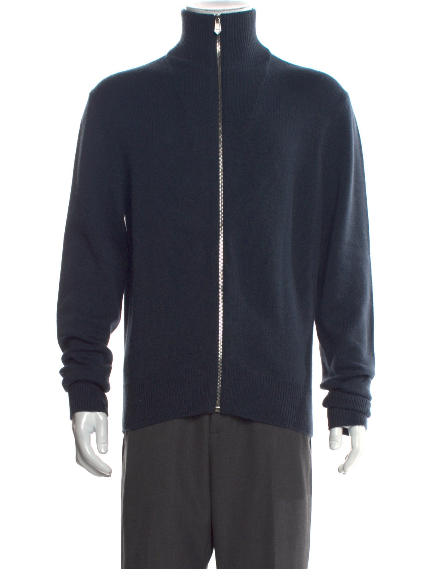 Hermès Cashmere Mock Neck Cardigan