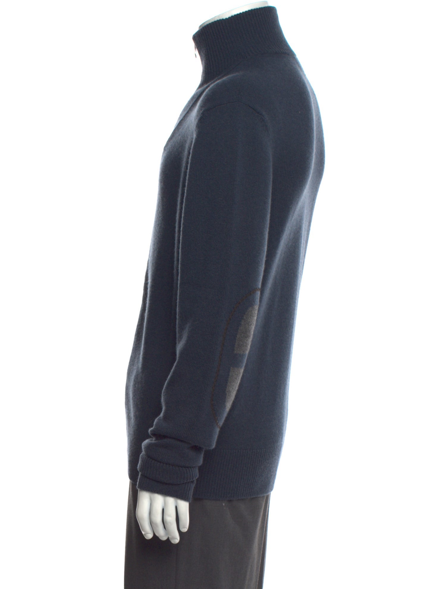 Hermès Cashmere Mock Neck Cardigan