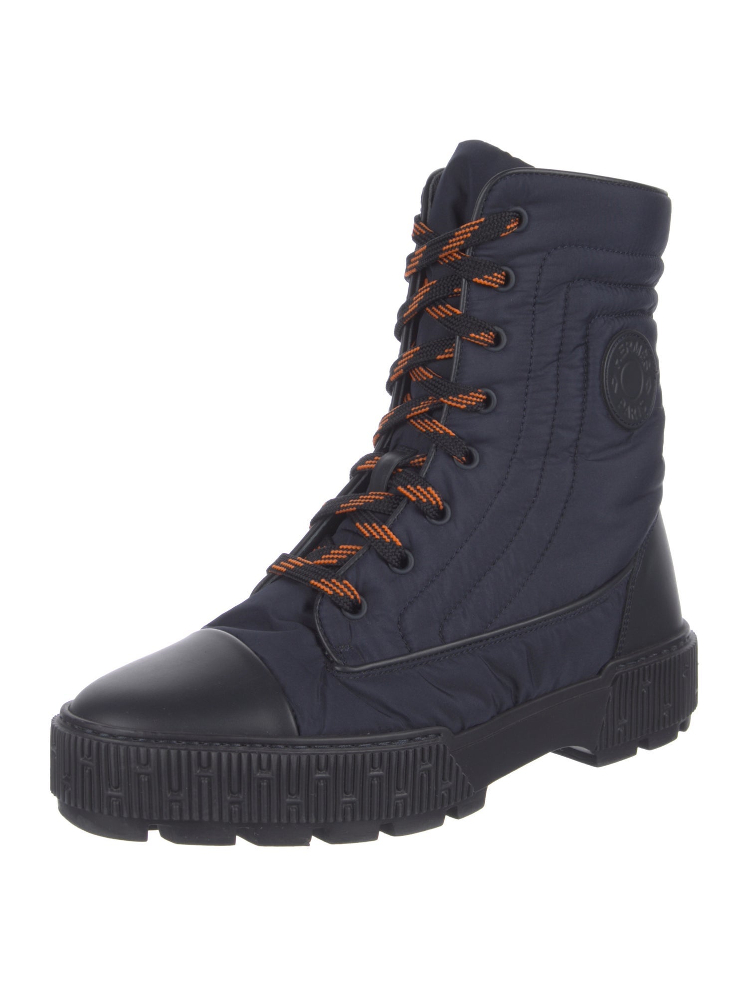 Hermès Fresh Nylon Combat Boots