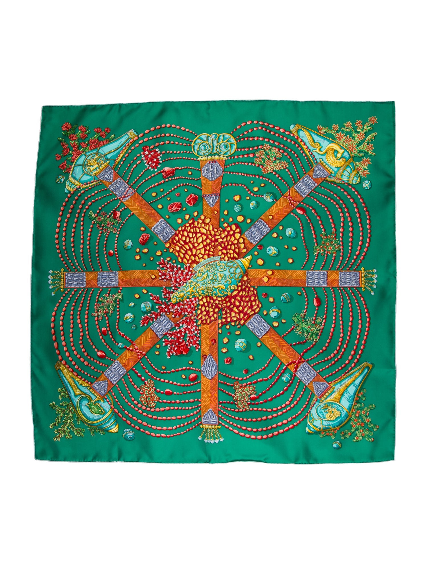 Hermès Chemins De Corail Silk Scarf w/ Tags