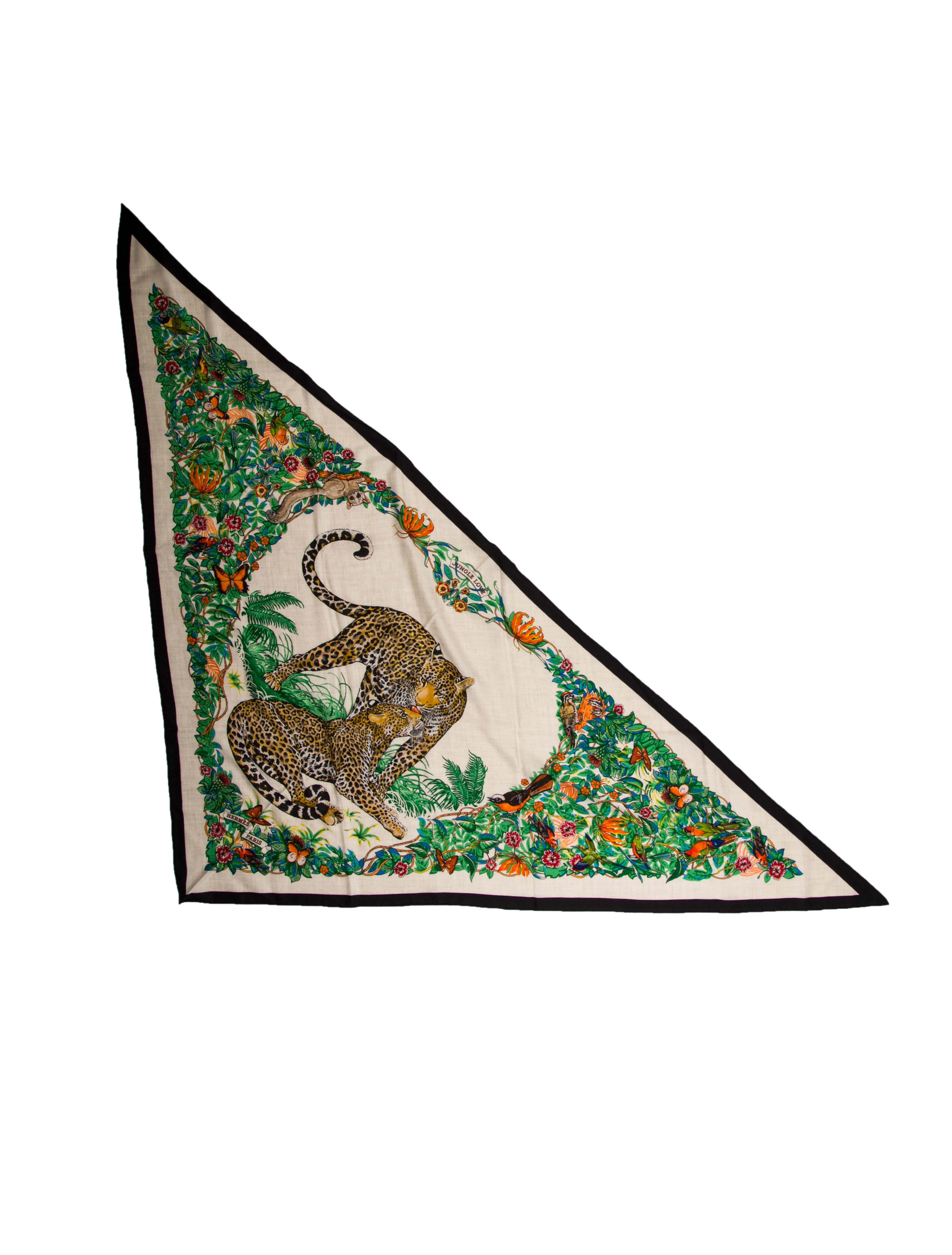 Hermès Jungle Love Giant Cashmere Triangle Scarf w/ Tags