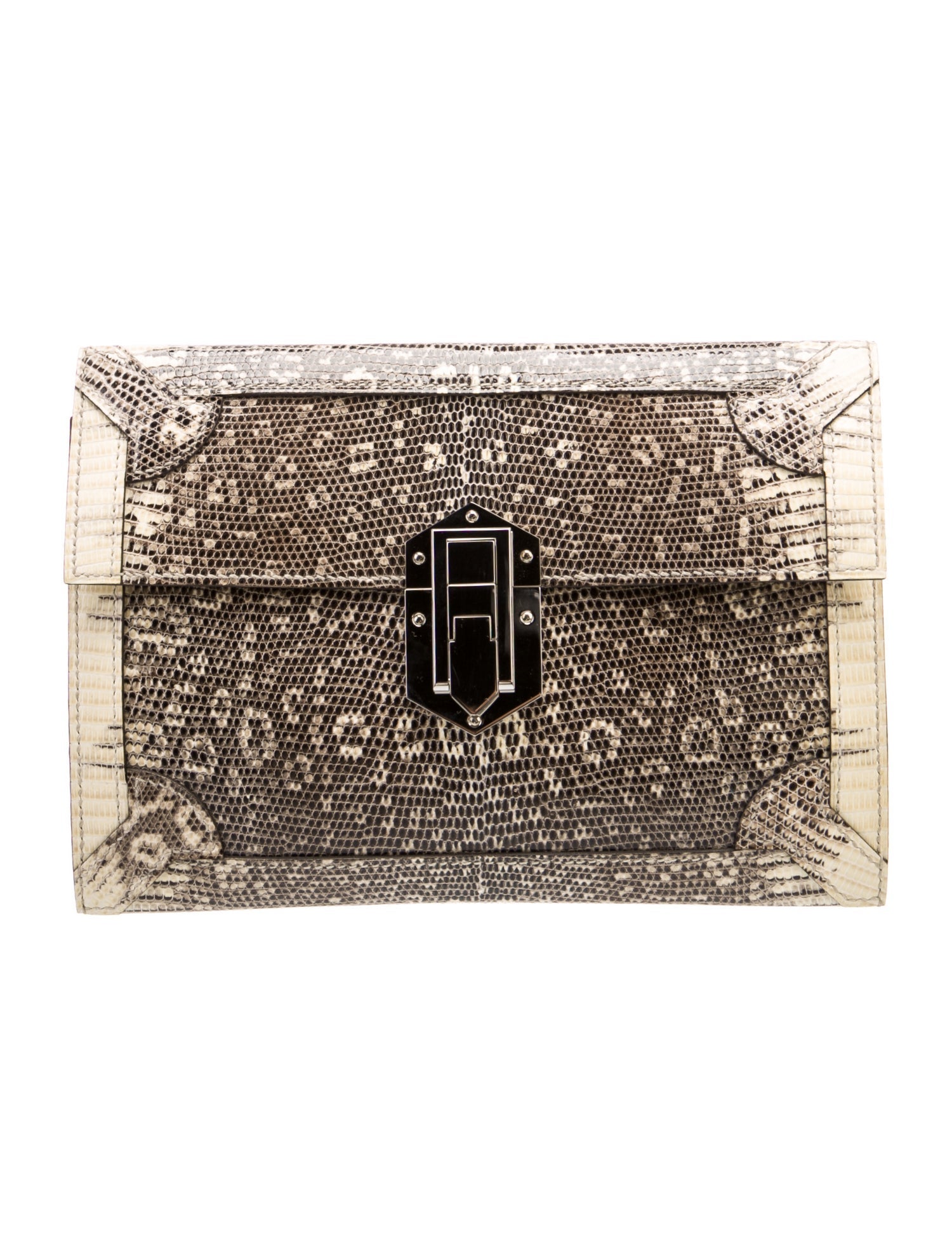 Hermès Varanus Salvator Lizard Fleche D'Or Clutch