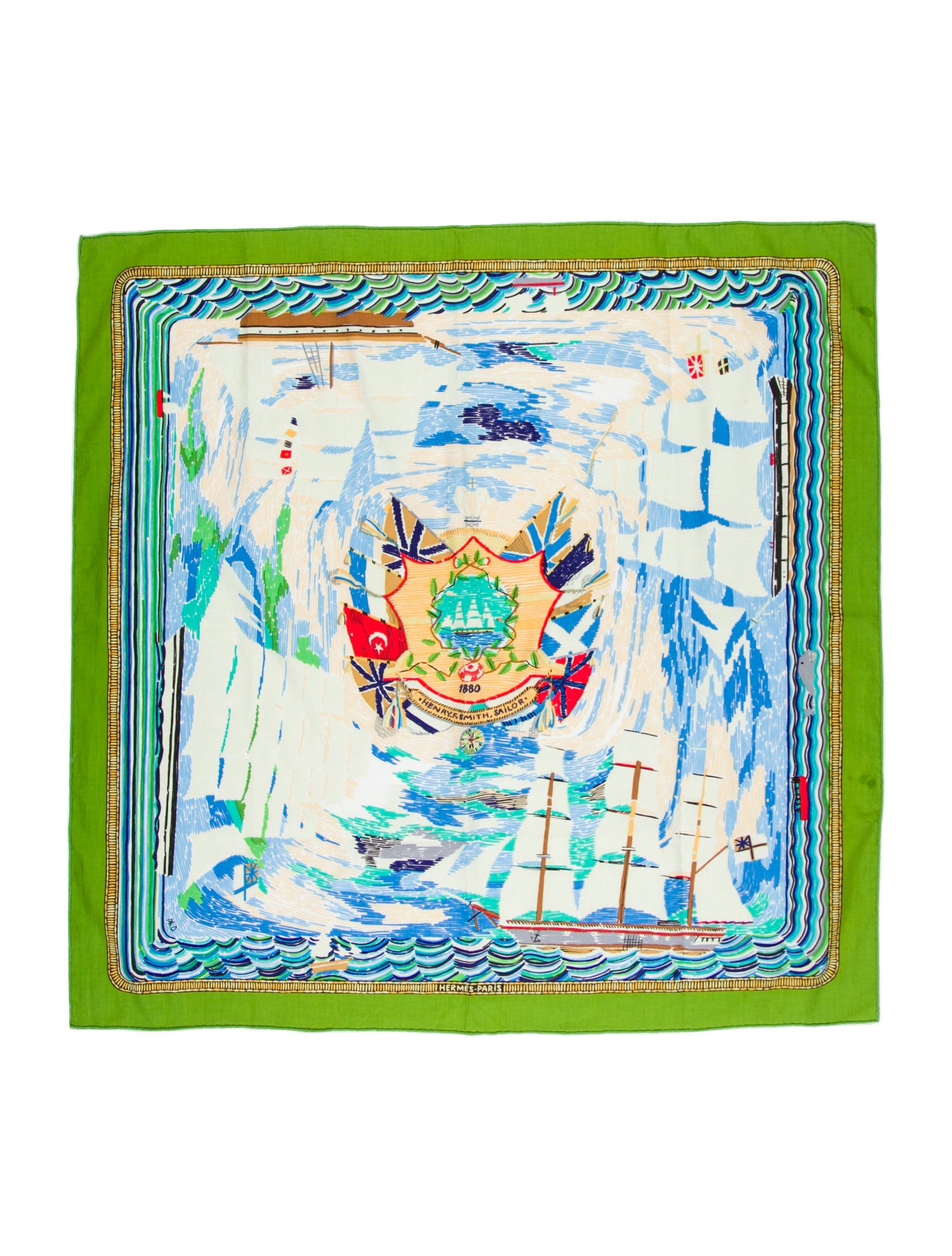 Hermès Henry F. Smith Sailor Silk Twilly Scarf