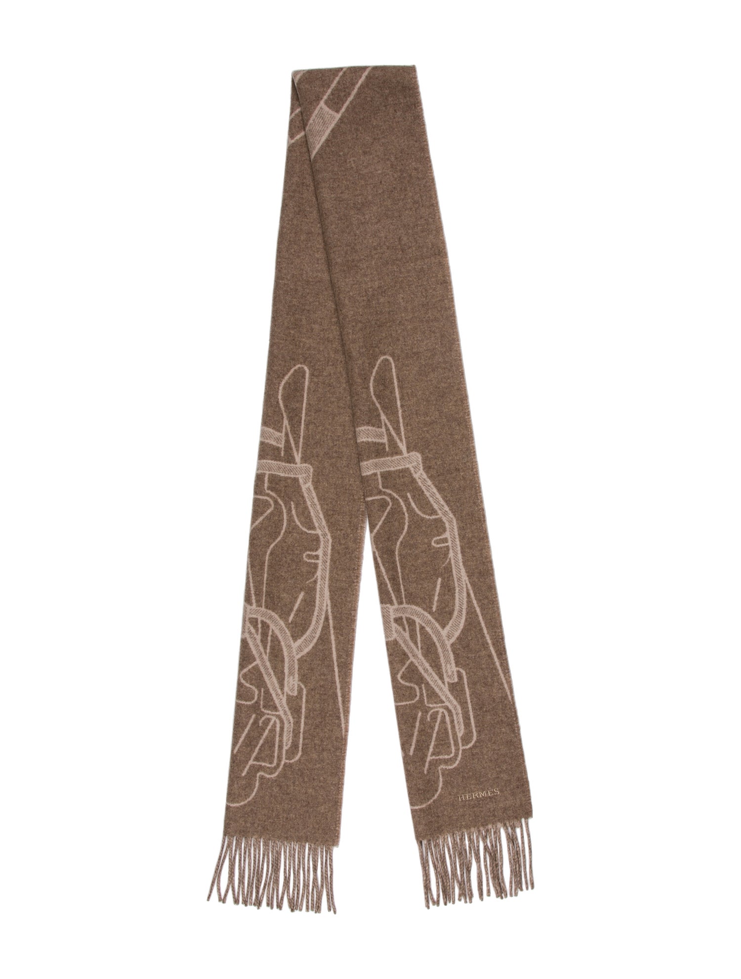 Hermès Tête-à-Tête Equestre Cashmere Scarf