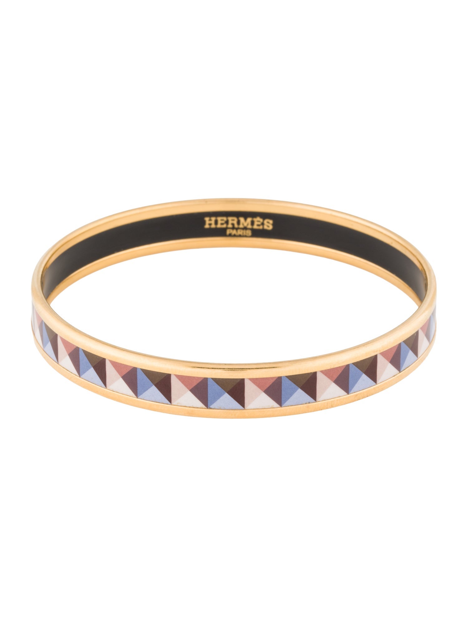 Hermès Narrow Enamel Bangle Bracelet