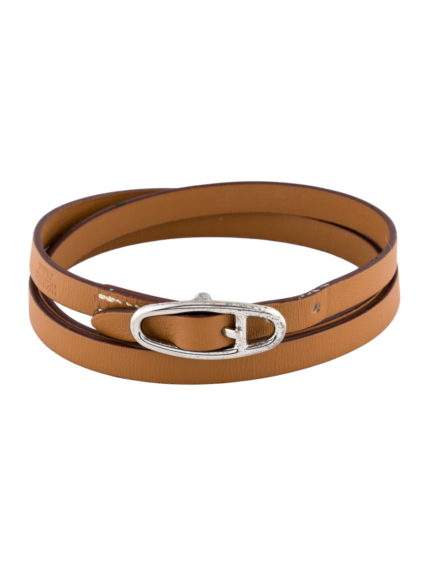 Hermès Hapi Justine Leather Wrap Bracelet