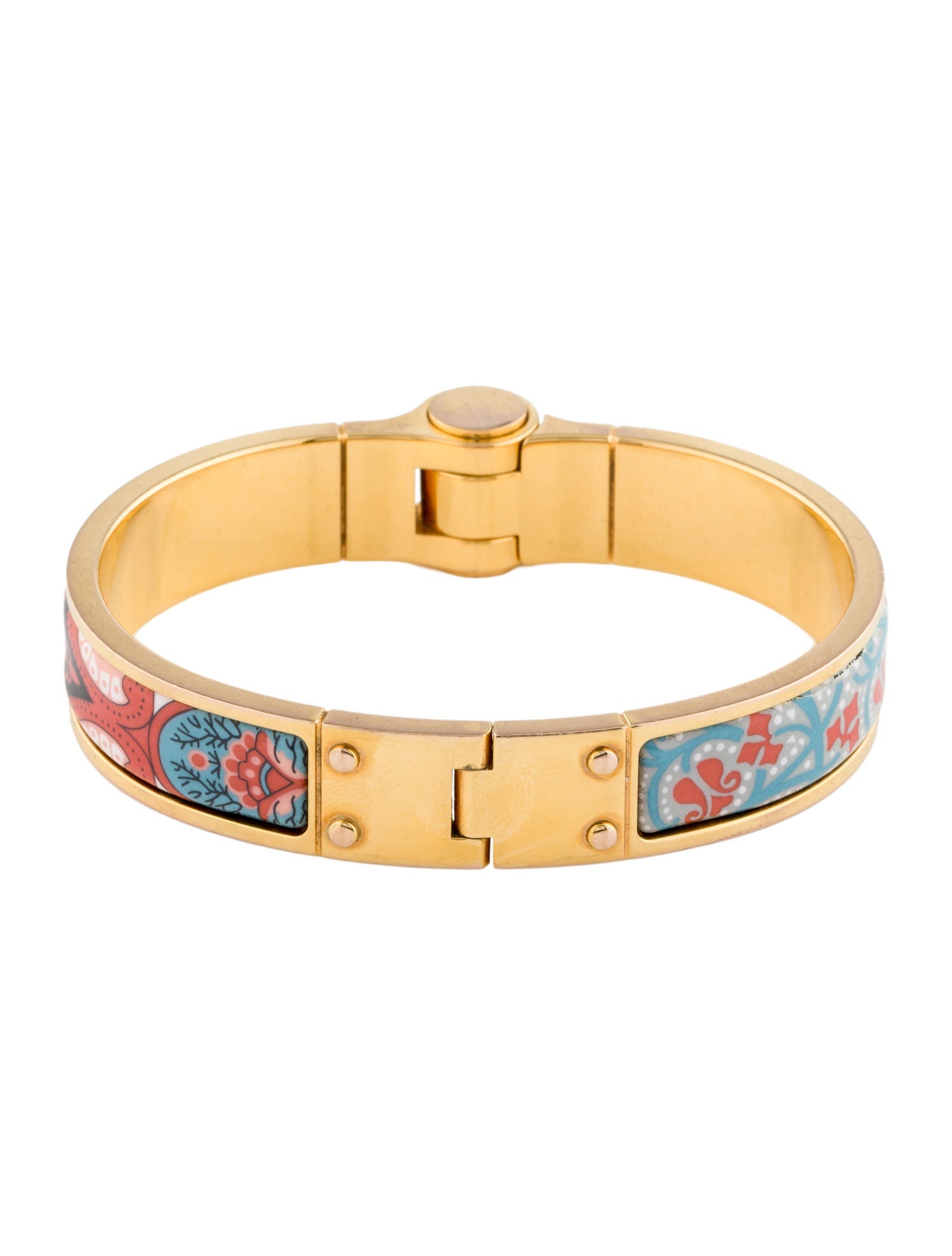 Hermès Narrow Enamel Hinged bracelet